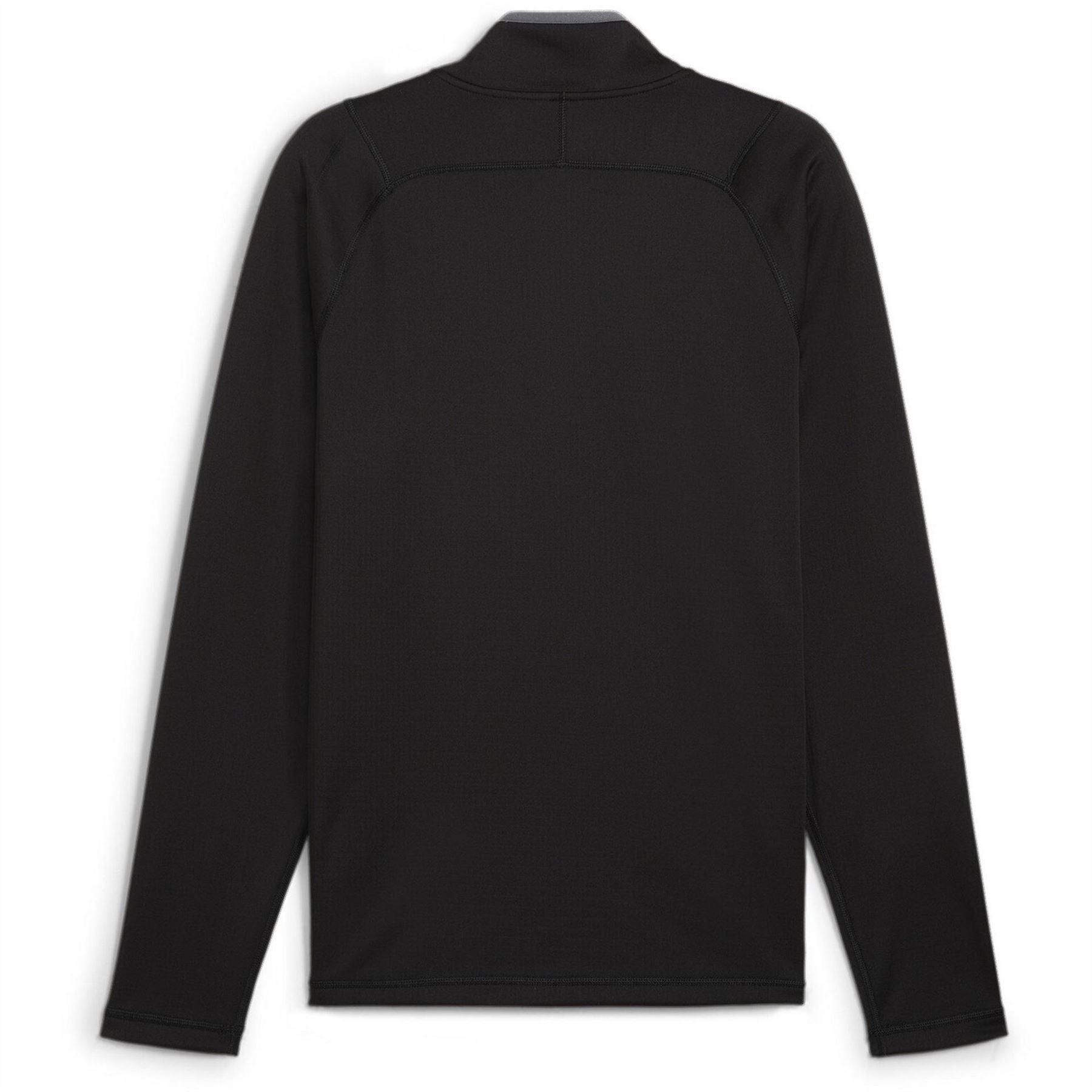 Puma Fleece Quarter Zip Long Sleeve Performance Polo Shirt