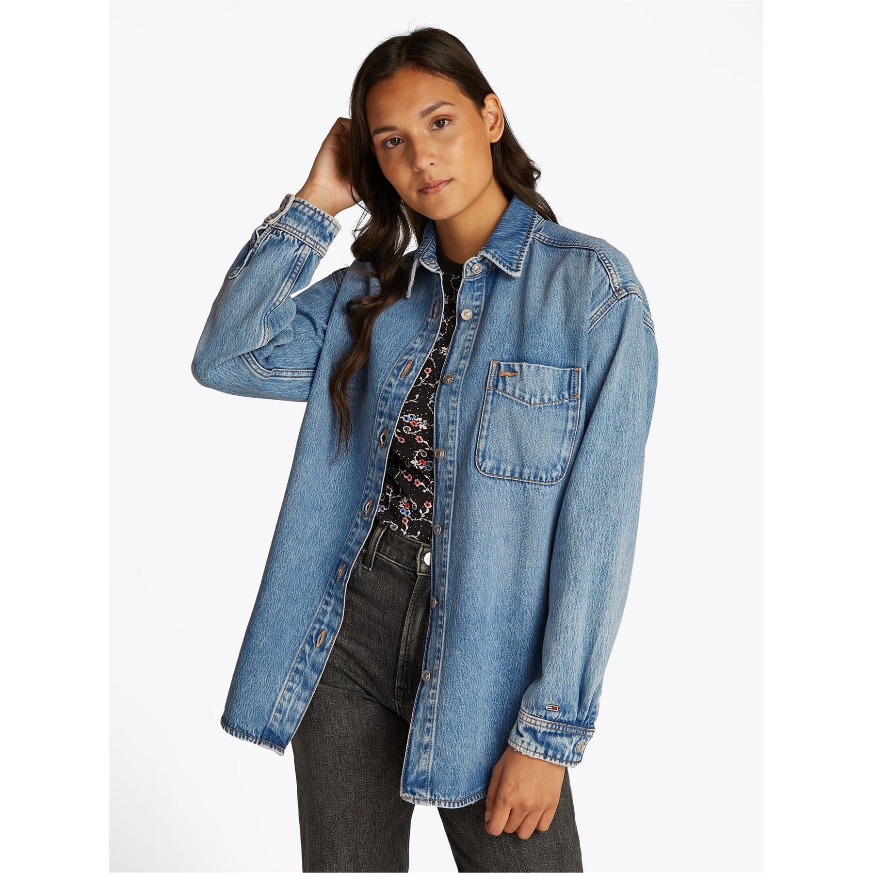 Tommy Jeans Denim Long Sleeve Relaxed Fit Shirt