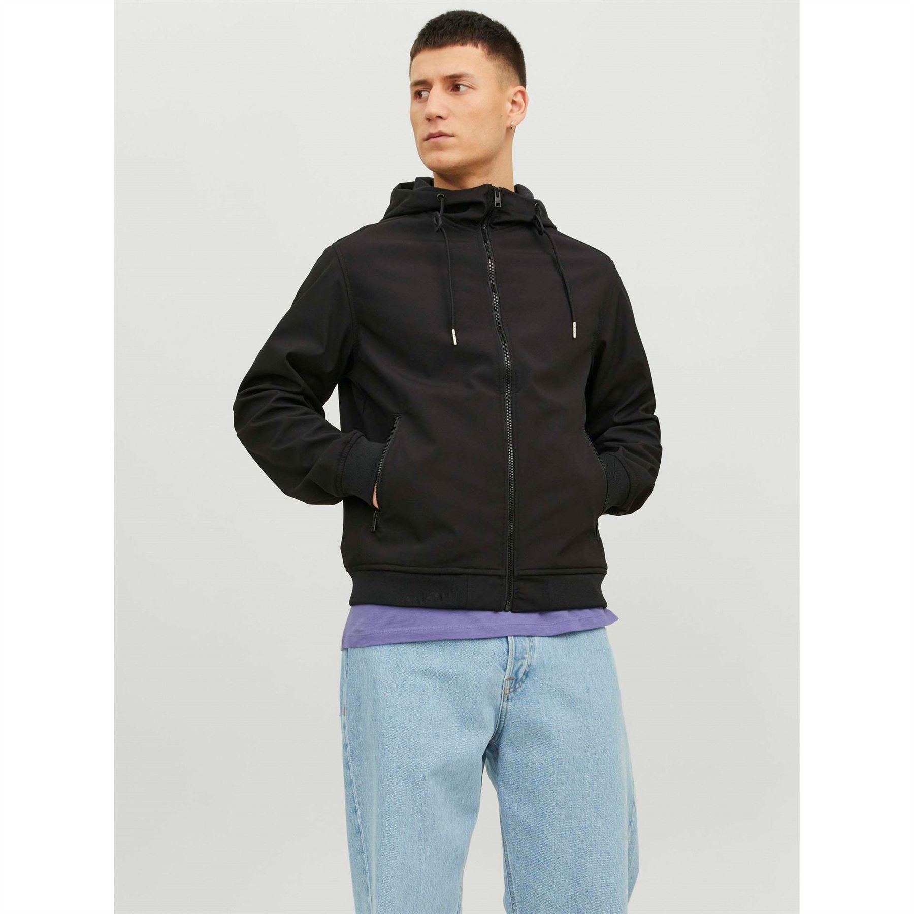 Jack and Jones Zipped Hooded Softshell Jacket