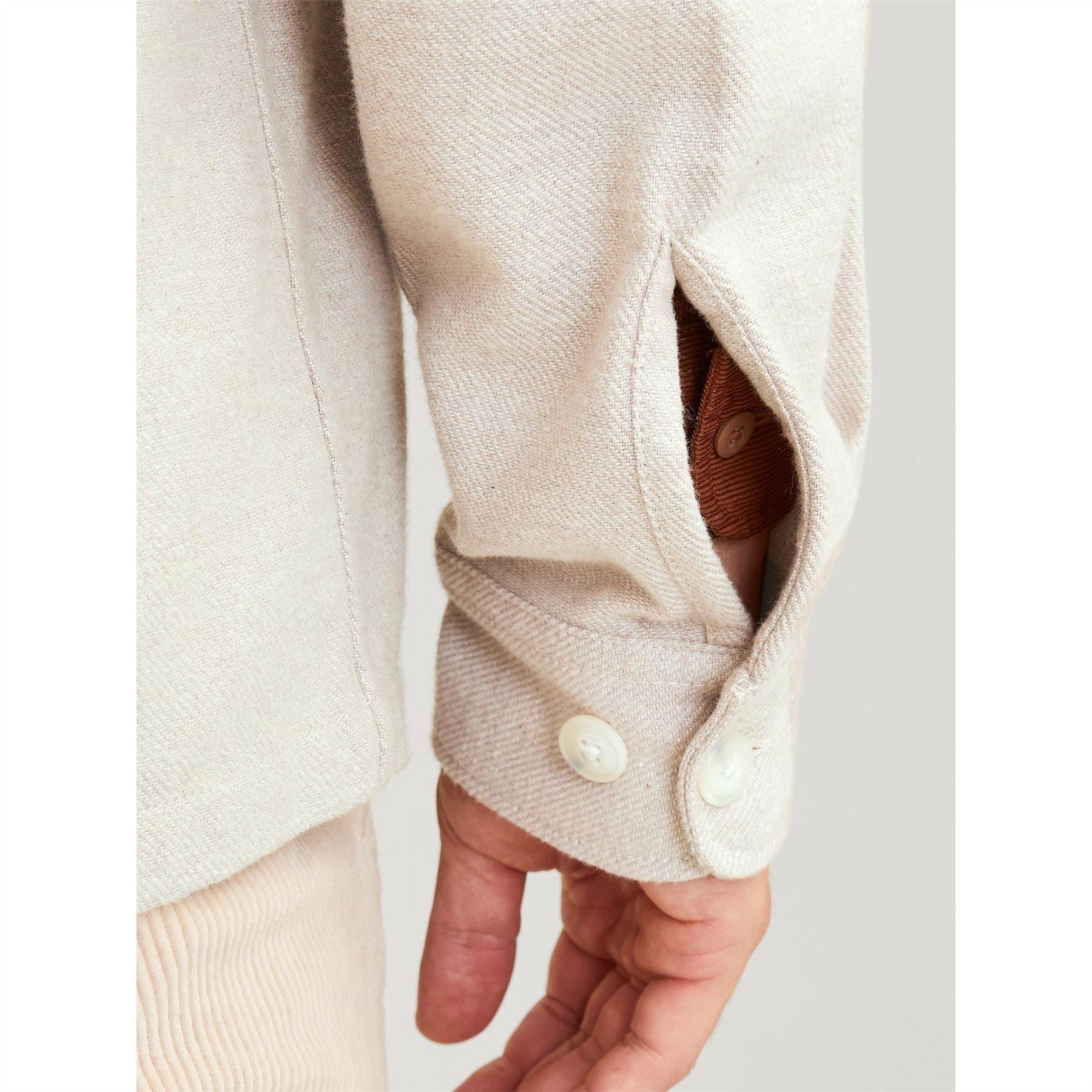Jack and Jones Solid Patterned Chest Pocket Overshirt