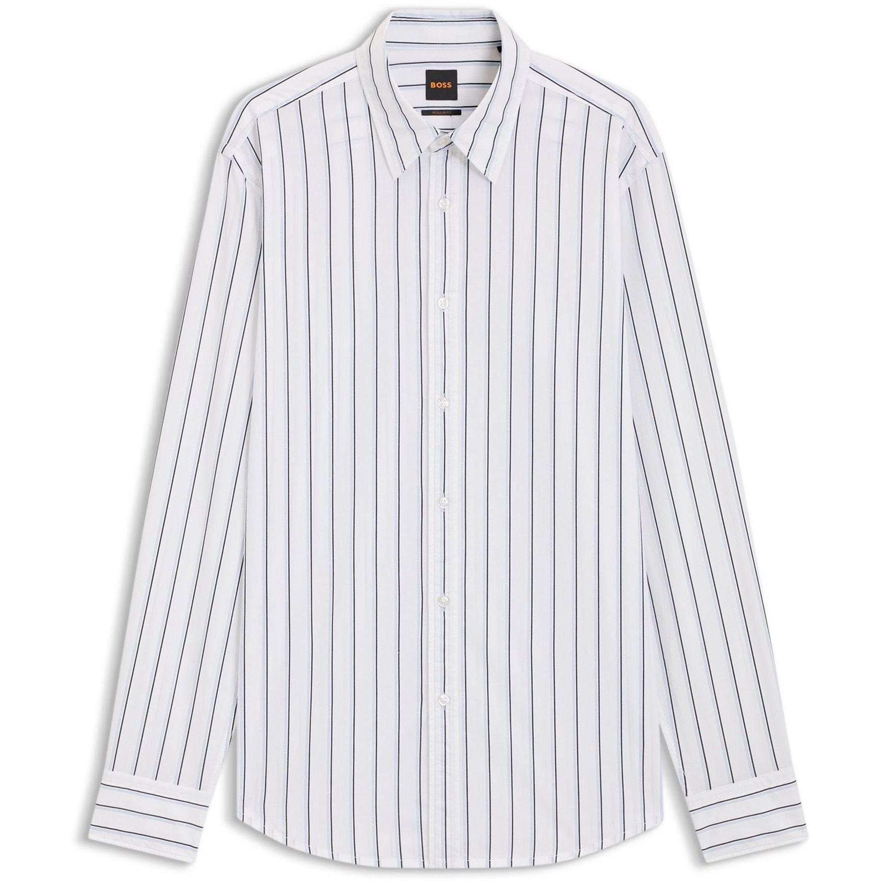 Boss Button Down Collar Collared Neck Long Sleeve Shirt