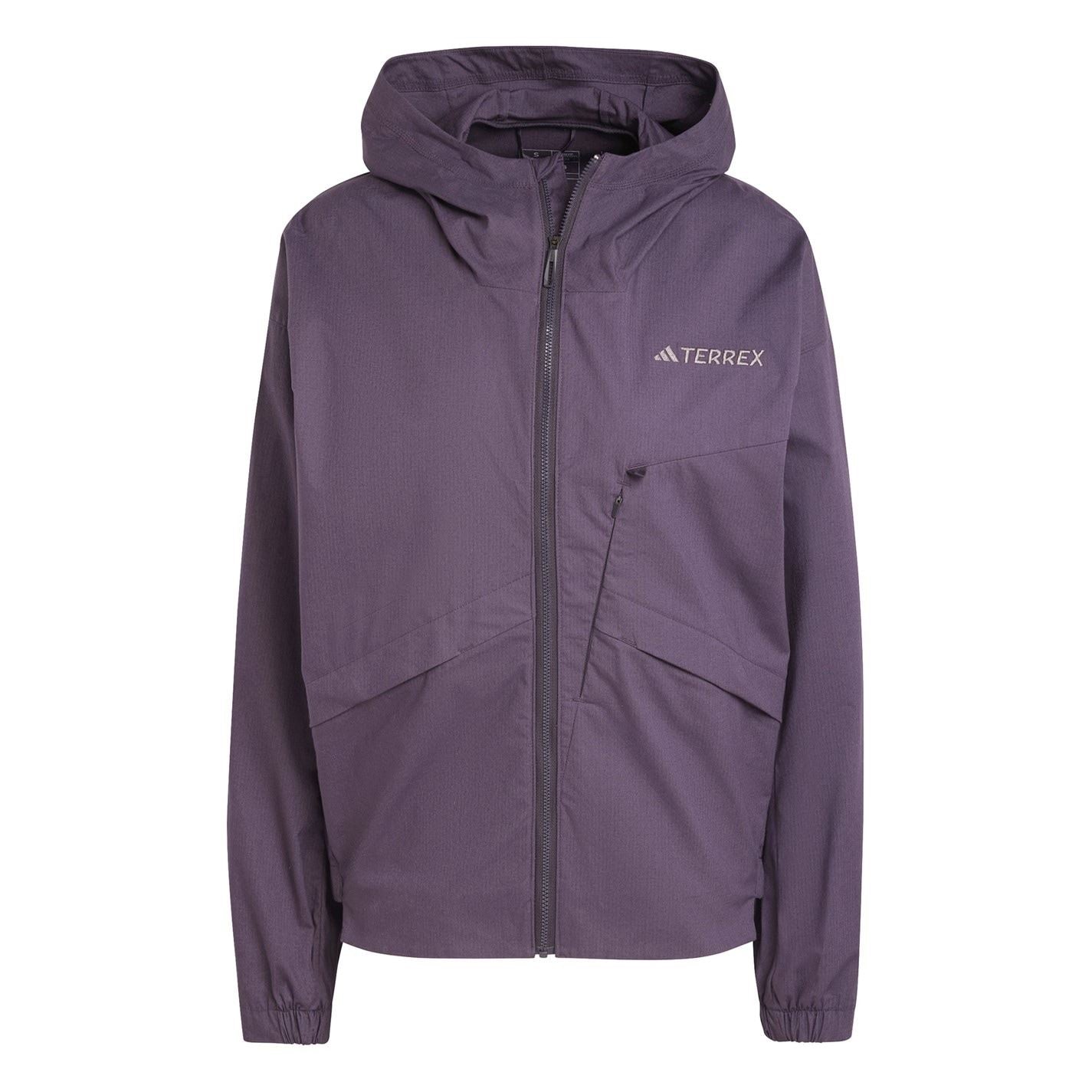 adidas Solid Patterned Windbreaker with Chest Pocket