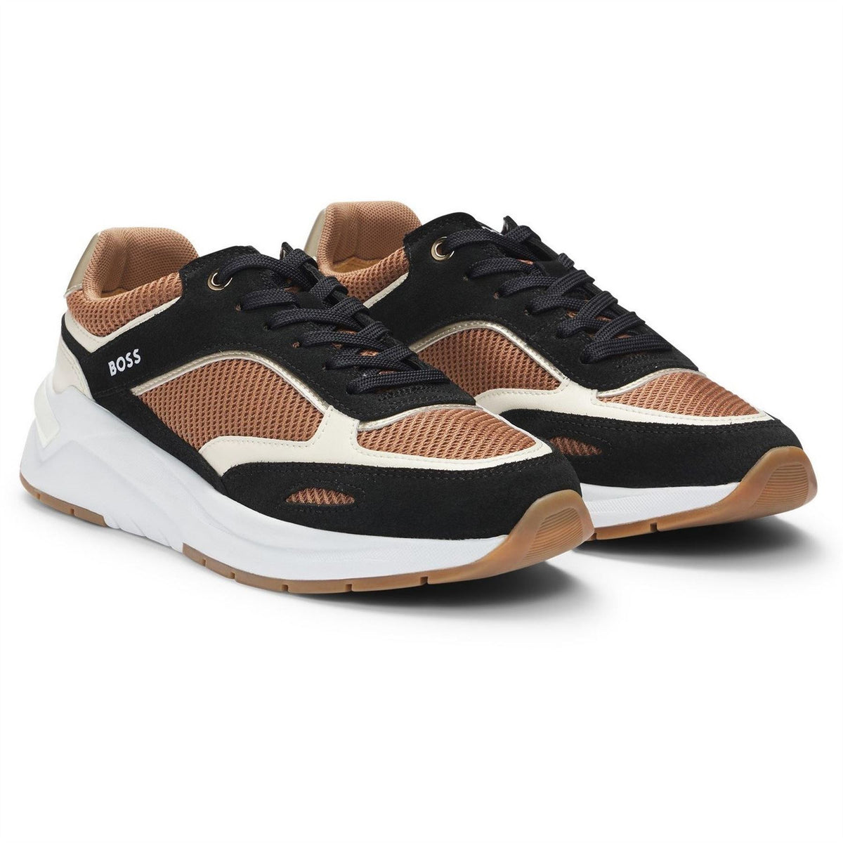 Boss Skylar Low Top Round Toe Flat Heel Trainers