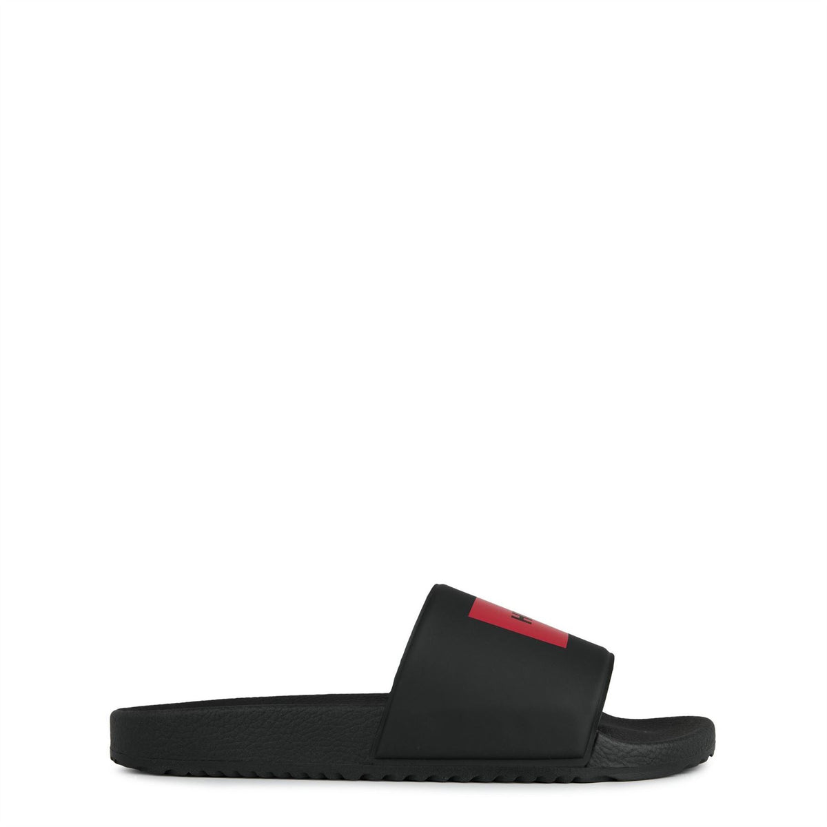 Hugo Logo Print Open Toe Slides