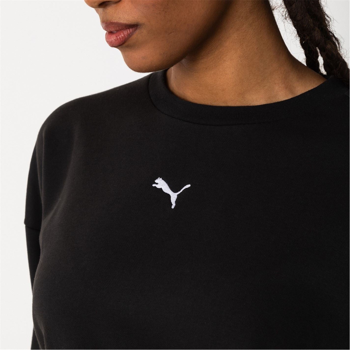 Puma Womens Ess Oversized Crew Fl Sweatshirt