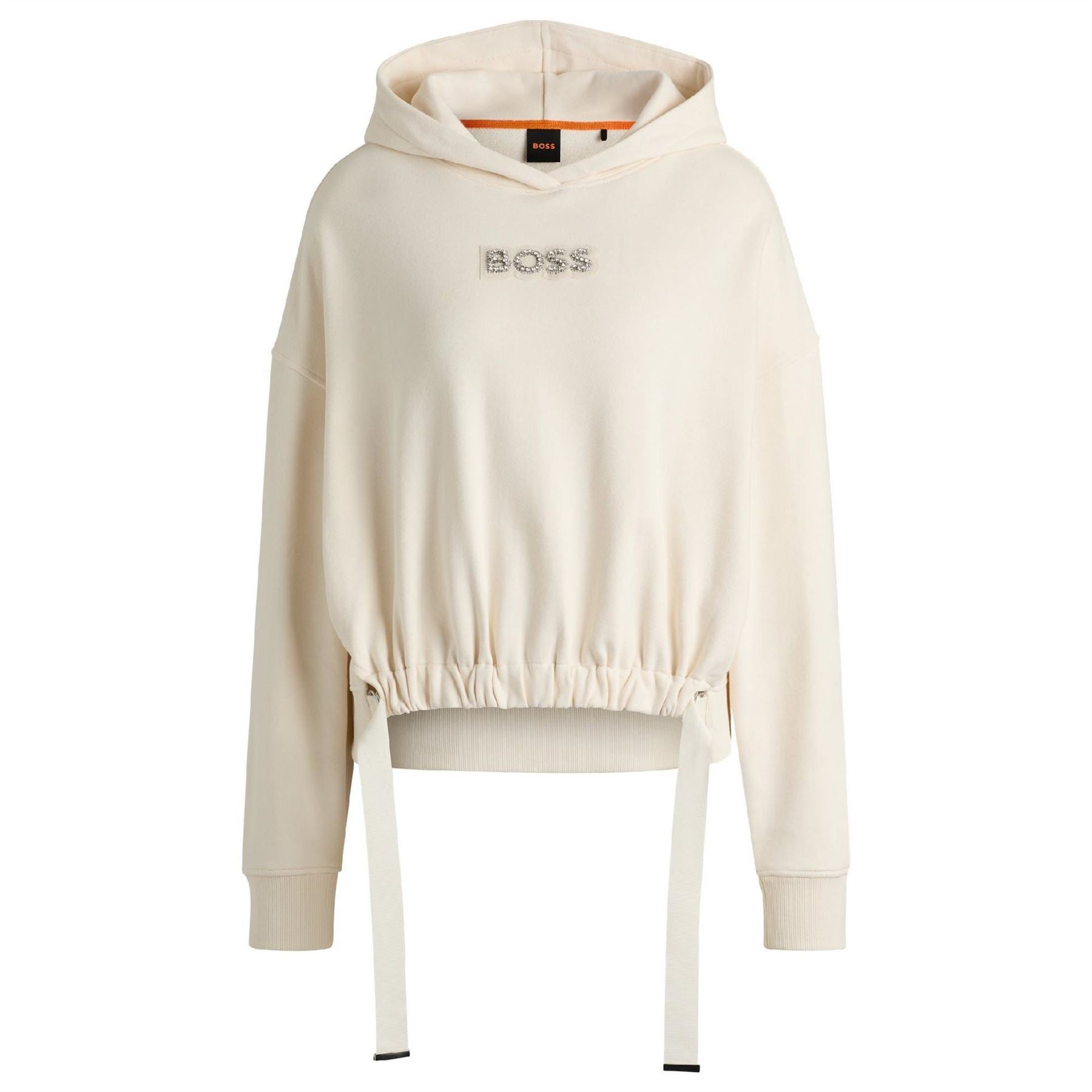 Boss Embroidered Hooded Neck Long Sleeve Polo Shirt