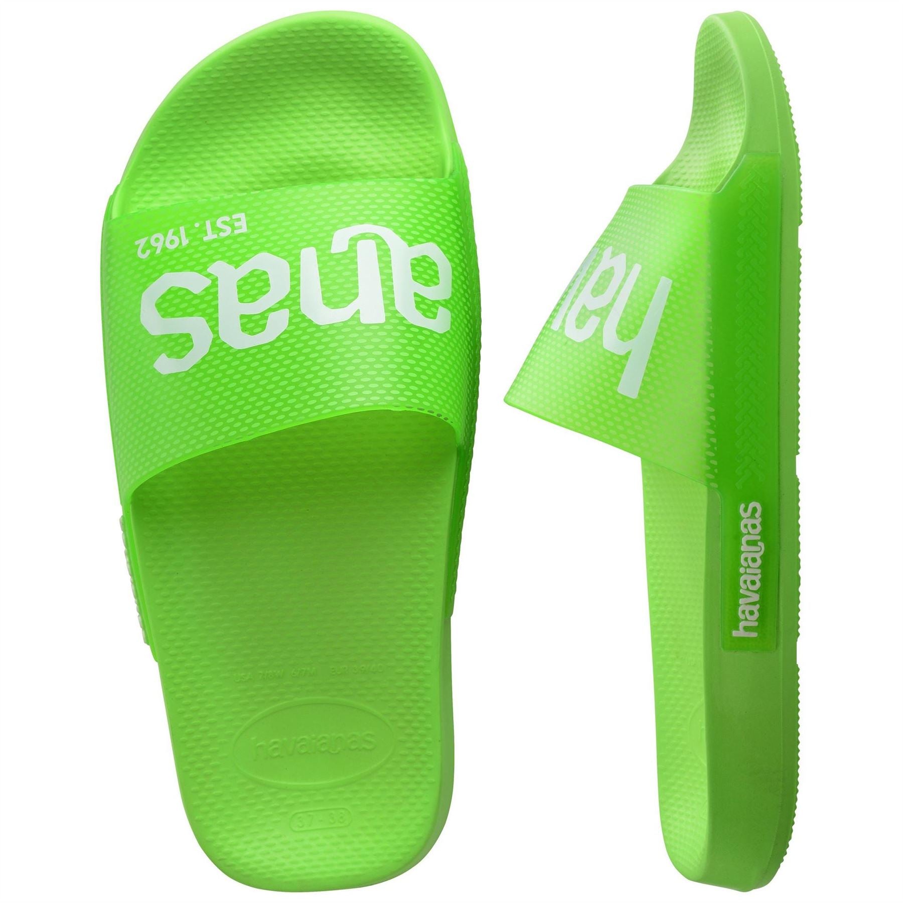 Havaianas Solid Patterned Open Toe Slide Sandals
