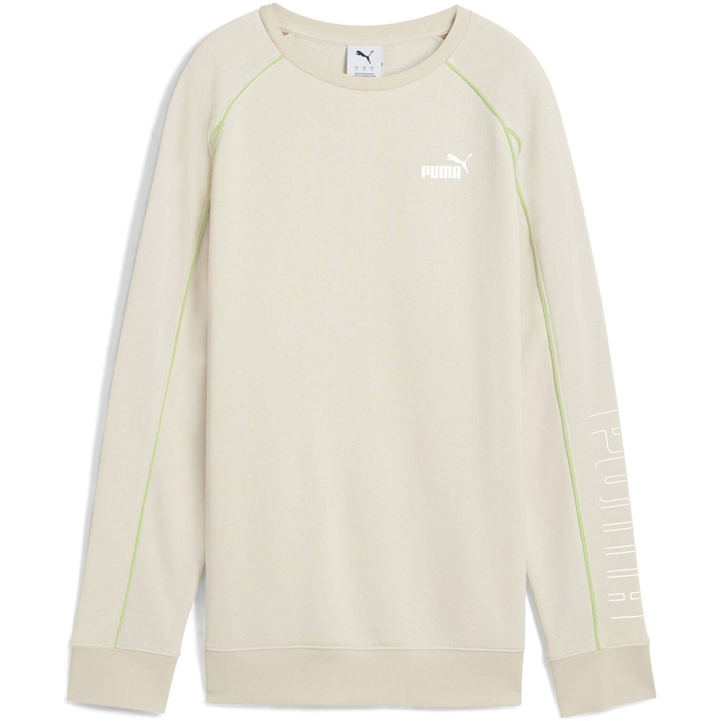Puma Crew Neck Relaxed Fit Long Sleeve Sweatshirt