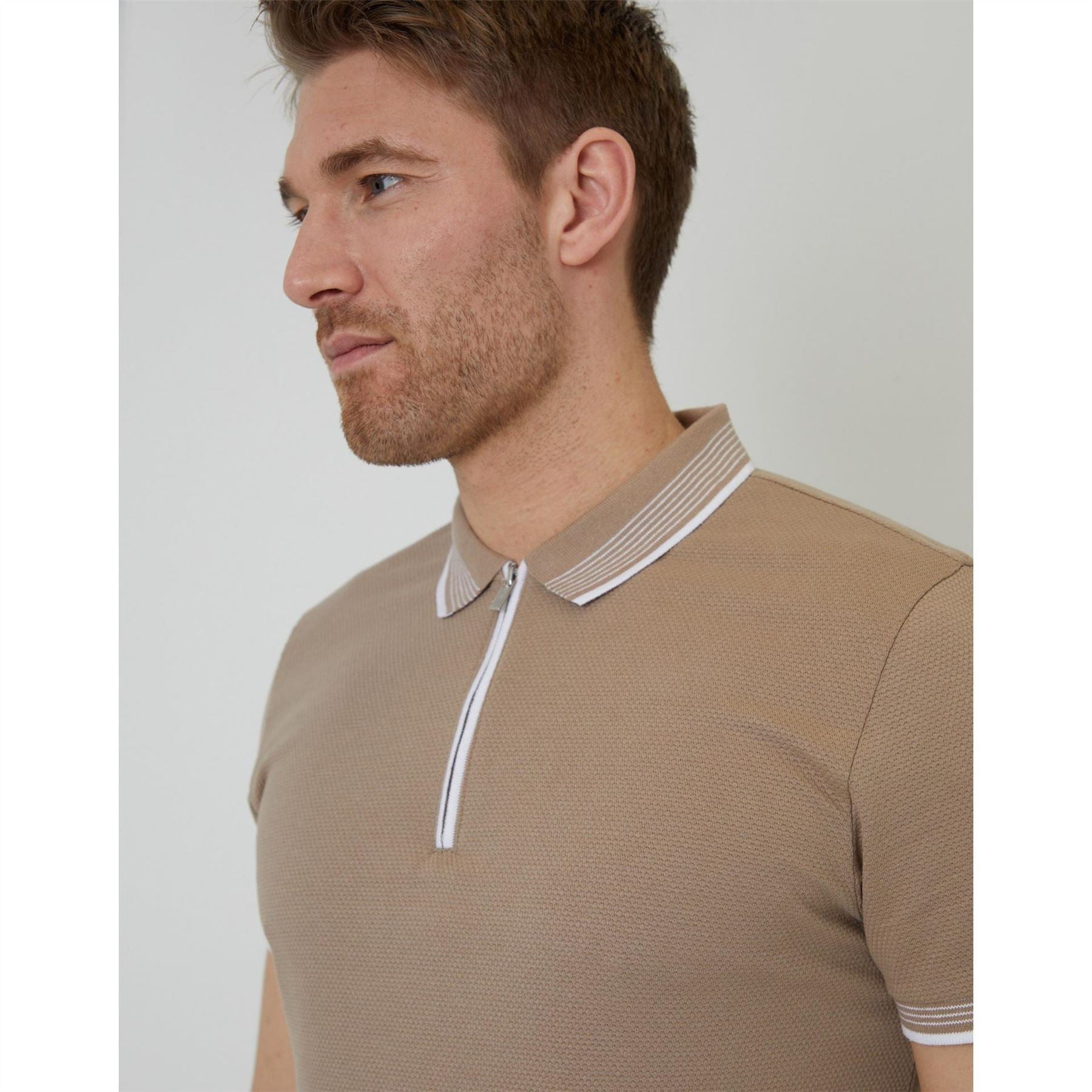 Threadbare Polo Honey Regular Fit Short Sleeve Shirt
