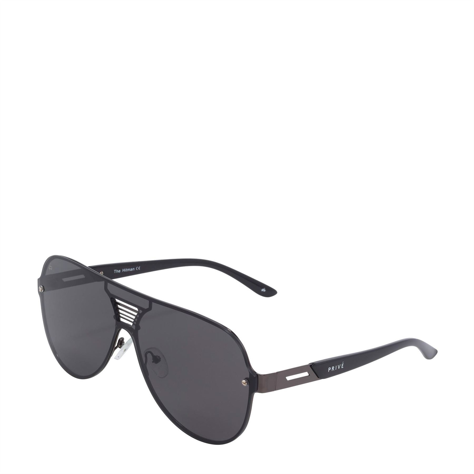 Prive Revaux R The Hitman Aviator Double Bridge Sunglasses