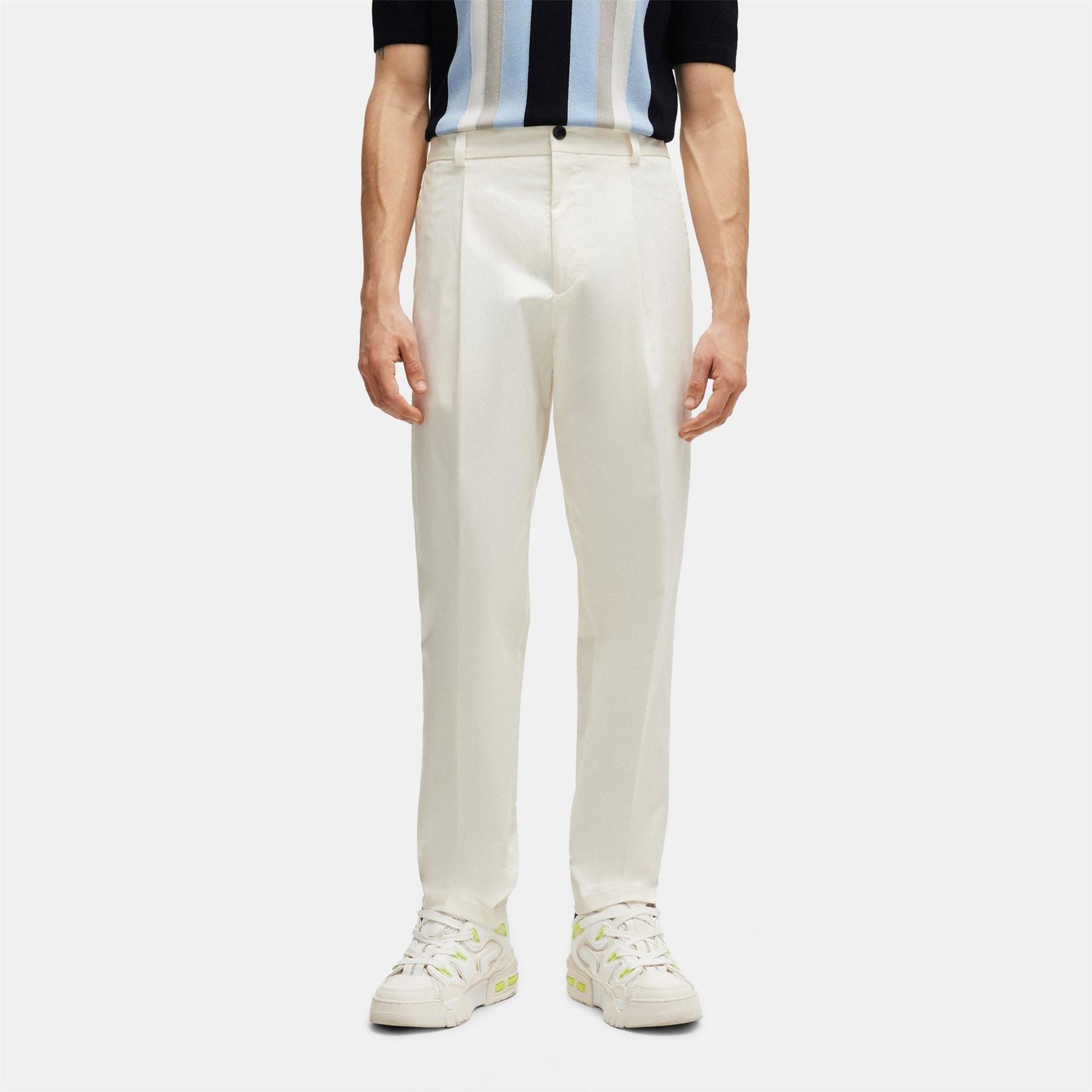 Hugo Felix242 Solid Patterned Straight Chinos