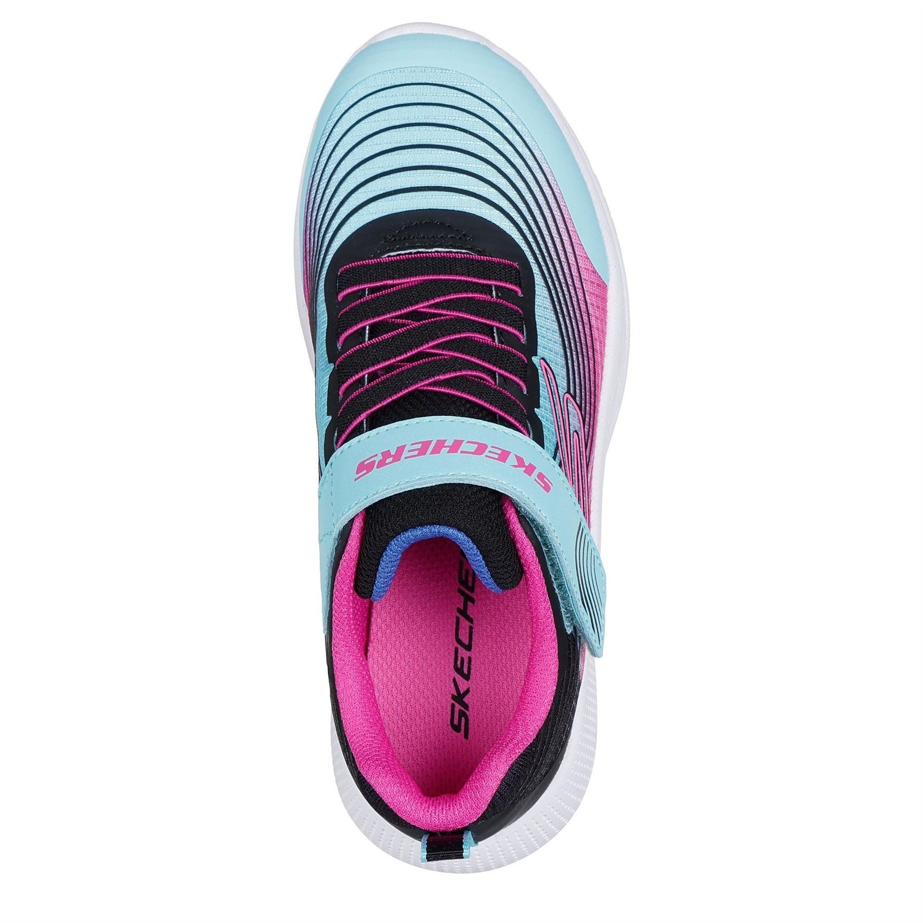 Skechers Gore And Strap Ombre Sparkle Mesh Microspec Runners