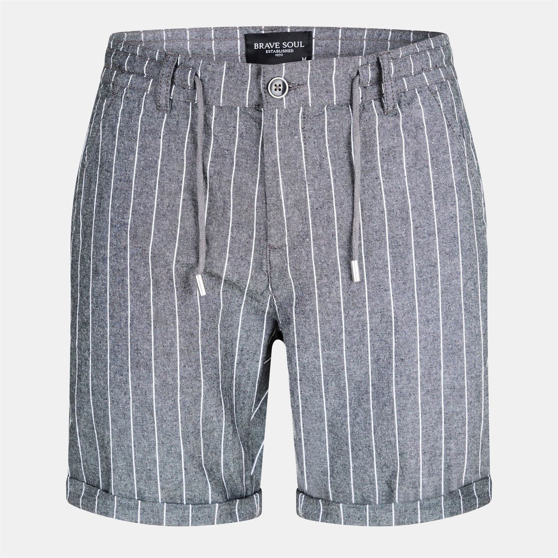 Brave Soul Pinstripe Shorts