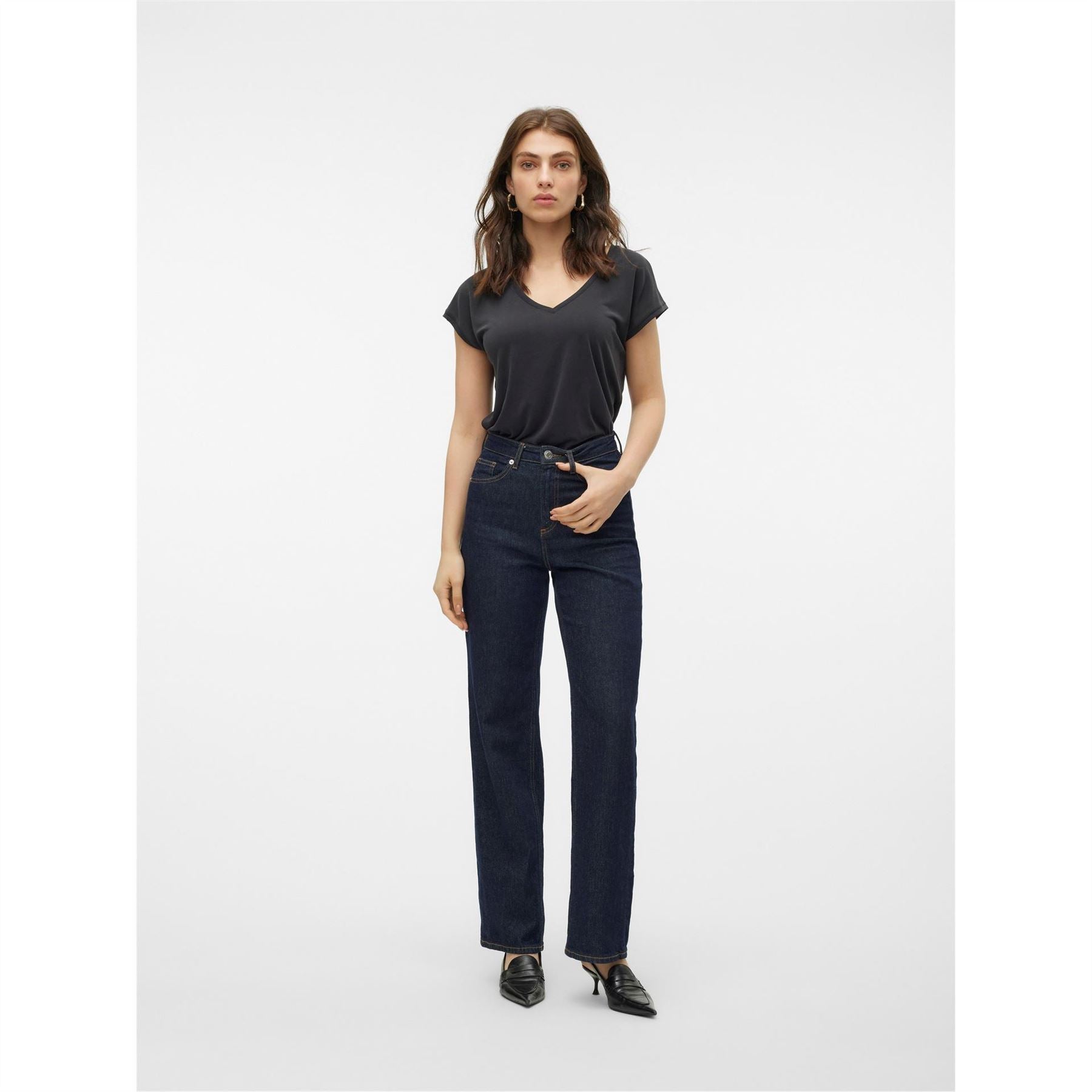 Vero Moda Filli Short Sleeve V Neck Regular Fit T-Shirt