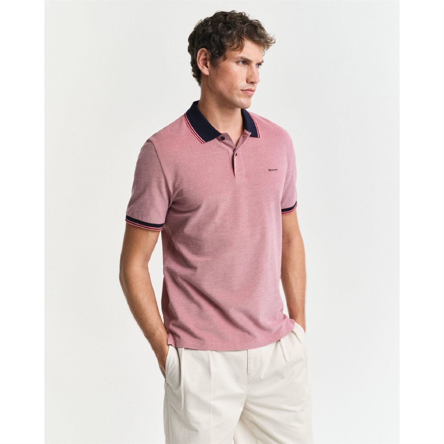 Gant Colour Short Sleeved Oxford Pique Polo Shirt