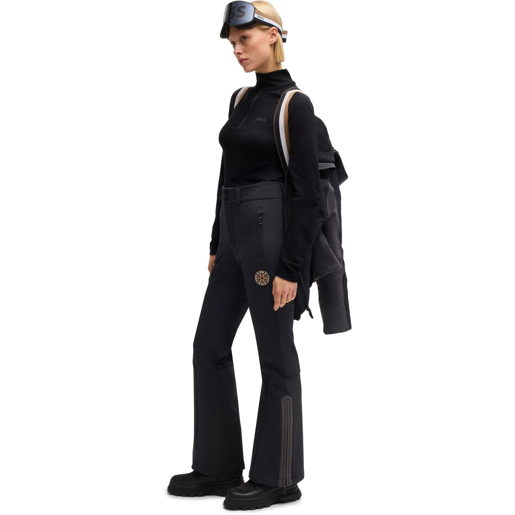 Boss Kern Ski Solid Patterned Flared Ski Pants