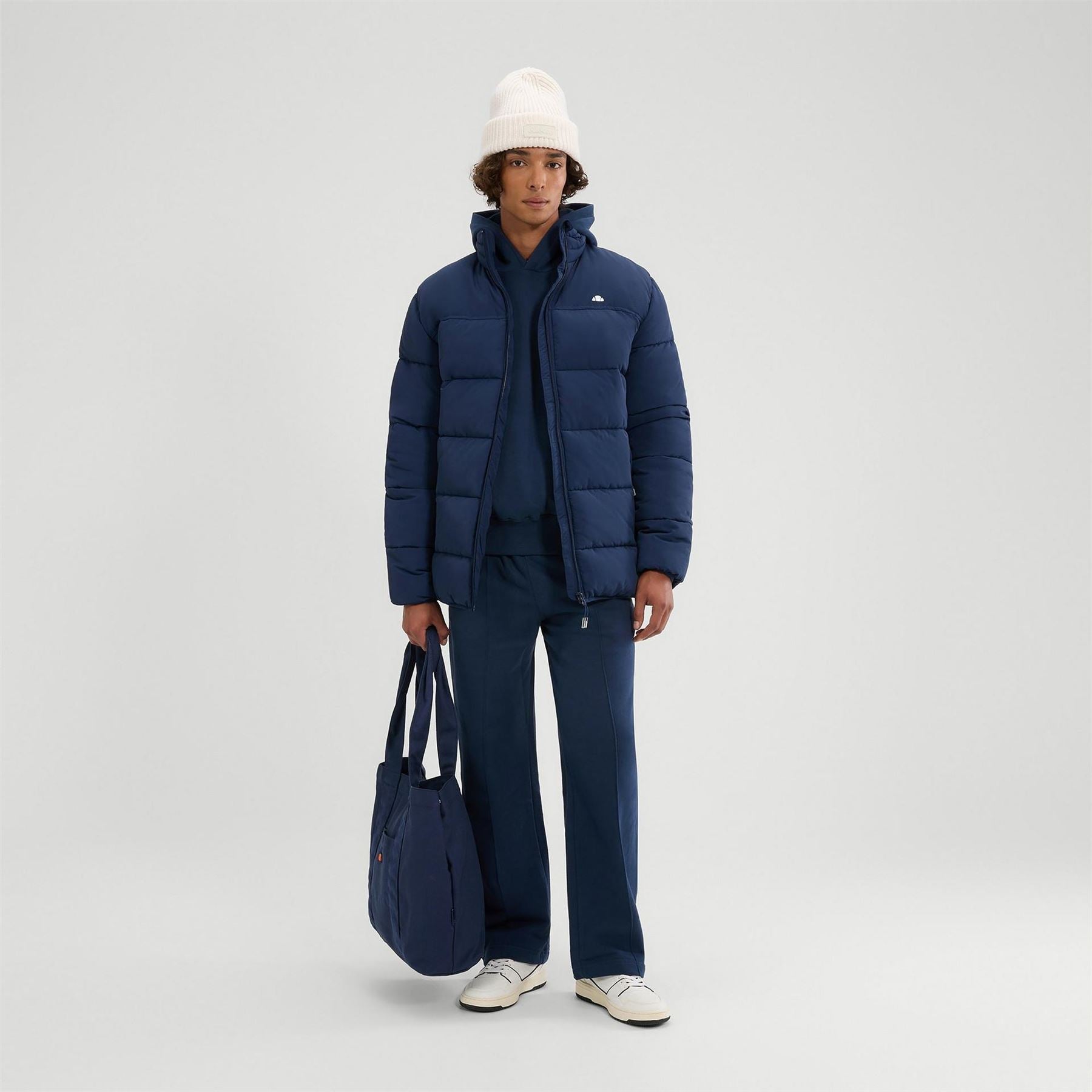 Ellesse Nebulus Solid Patterned Puffer Jacket with Zipped Pocket