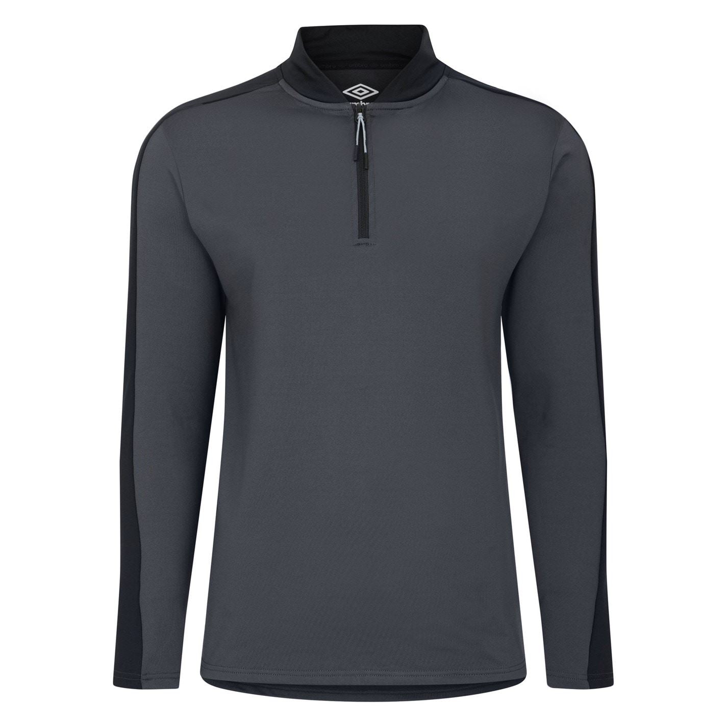 Umbro Regular Fit Long Sleeve Zip Neck Sweatshirt