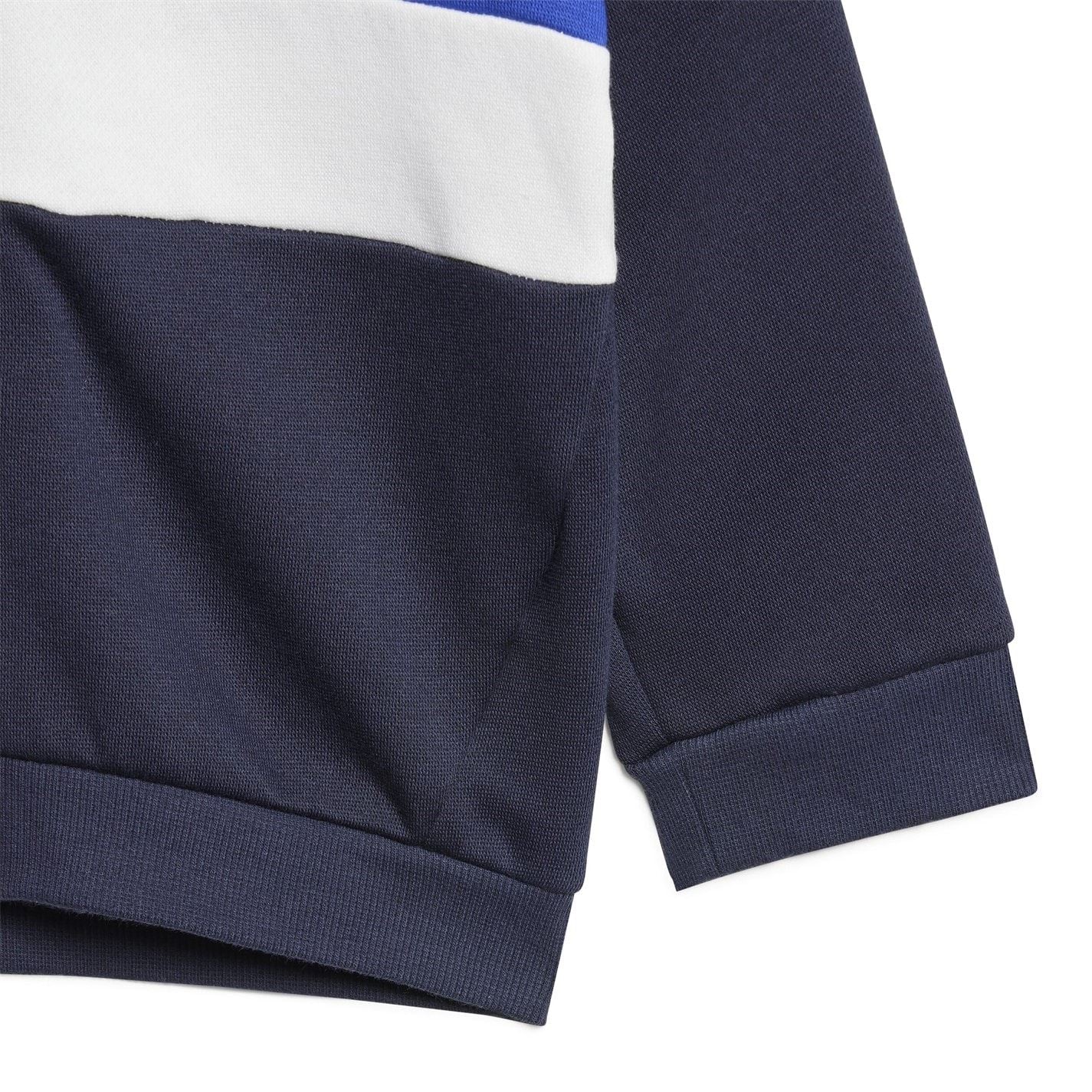 adidas Tiberio 3 Stripes Colorblock Fleece Track Suit Infants