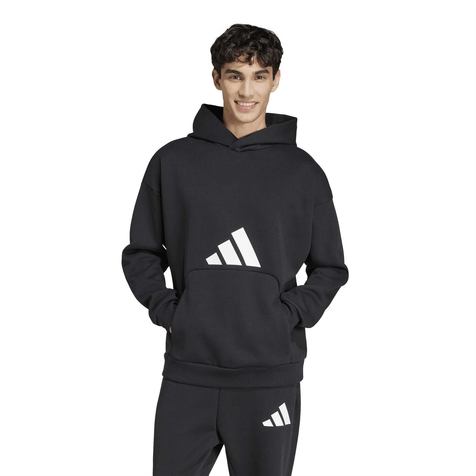 adidas 3 Bar Over The Head Hoodie
