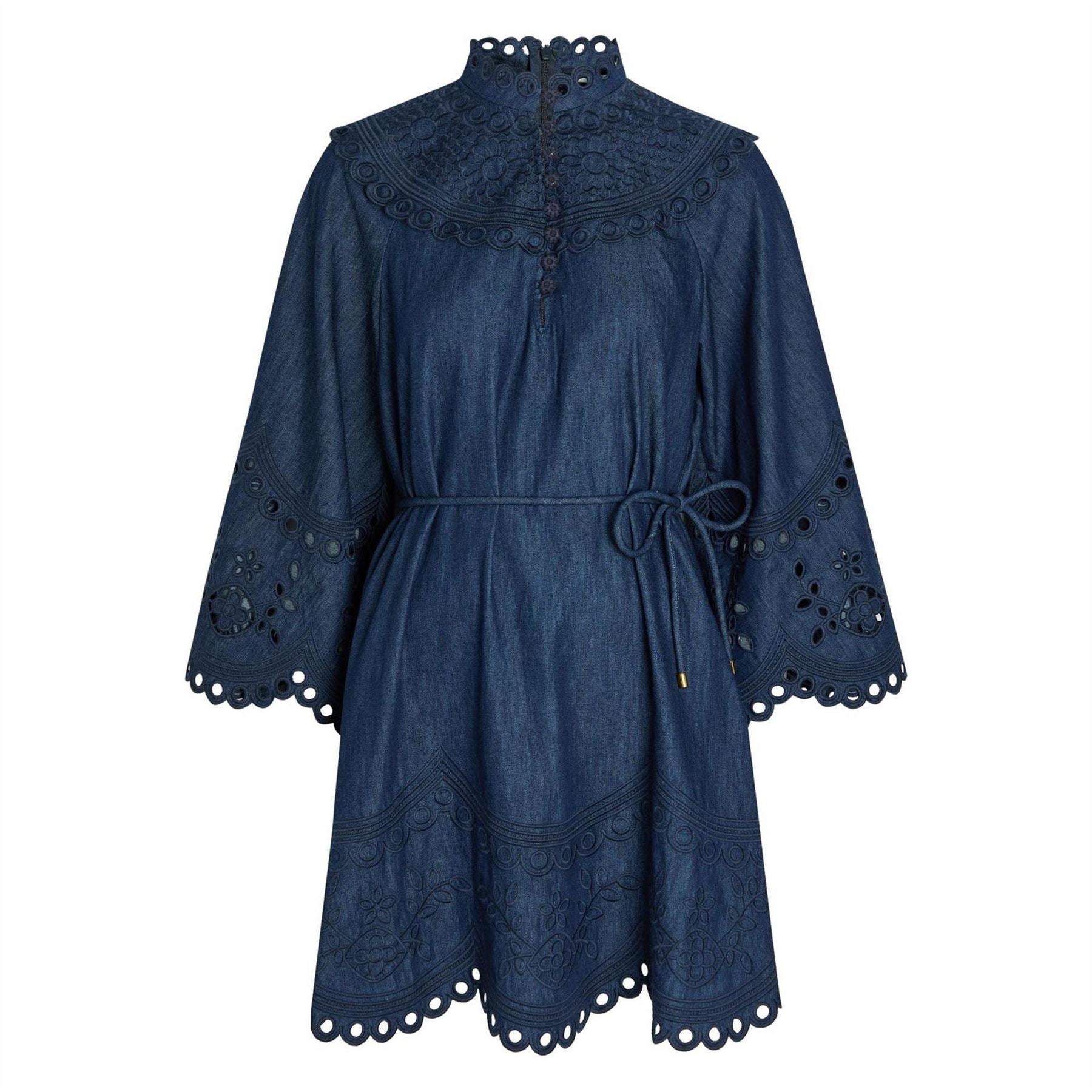 Zimmermann Broderie Denim Mini