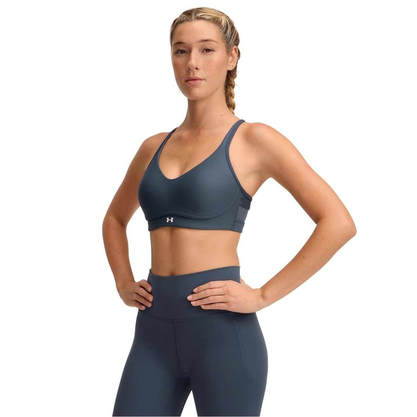 Under Armour V-Neck Sports Bra with Spaghetti Straps