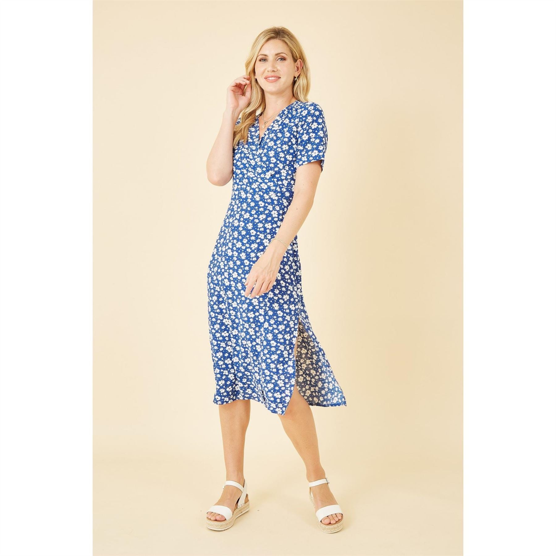 Mela London Ditsy Print Wrap Over Dress