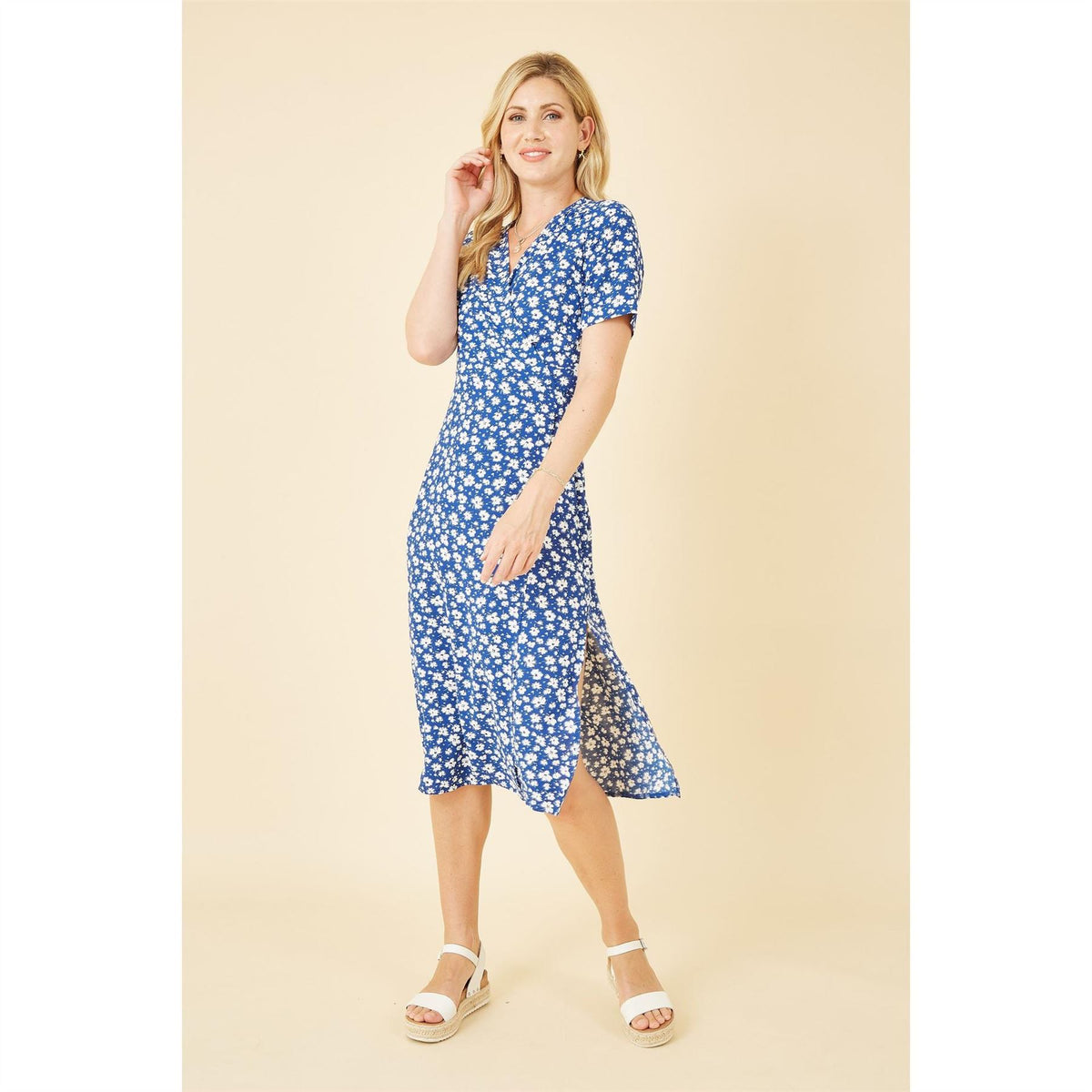 Mela London Ditsy Print Wrap Over Dress