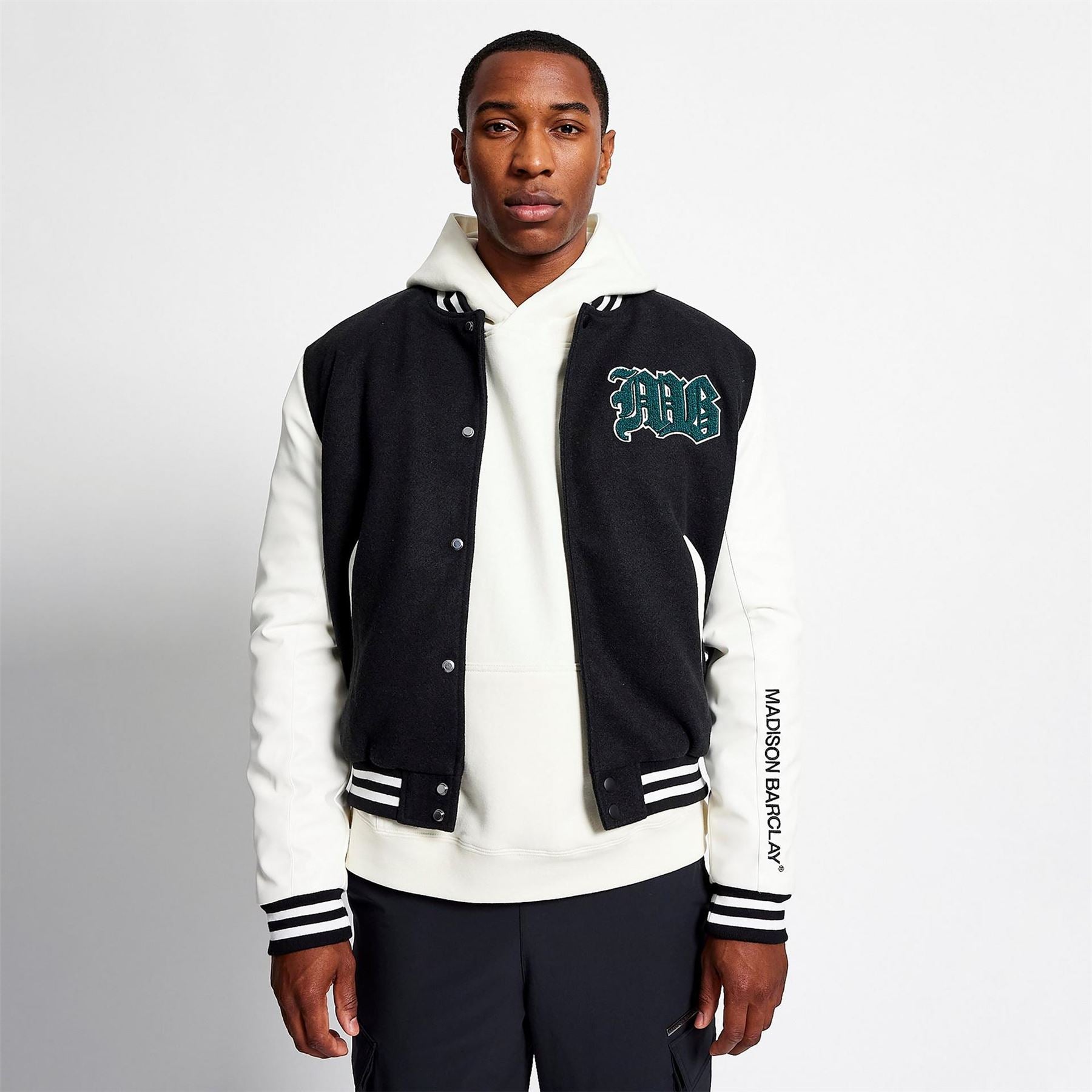 Madison Barclay Lincoln Baseball Wool Mix Long Sleeve Varsity Jacket