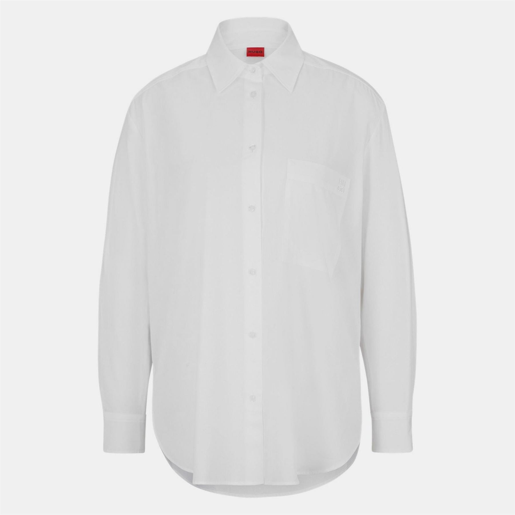 Hugo Oversize Long Sleeve Plain Shirt