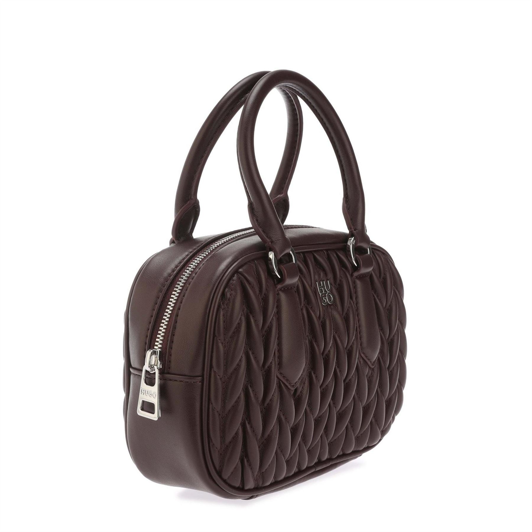 Hugo Textured Chris Boston Bag with Silver Tone Hardware
