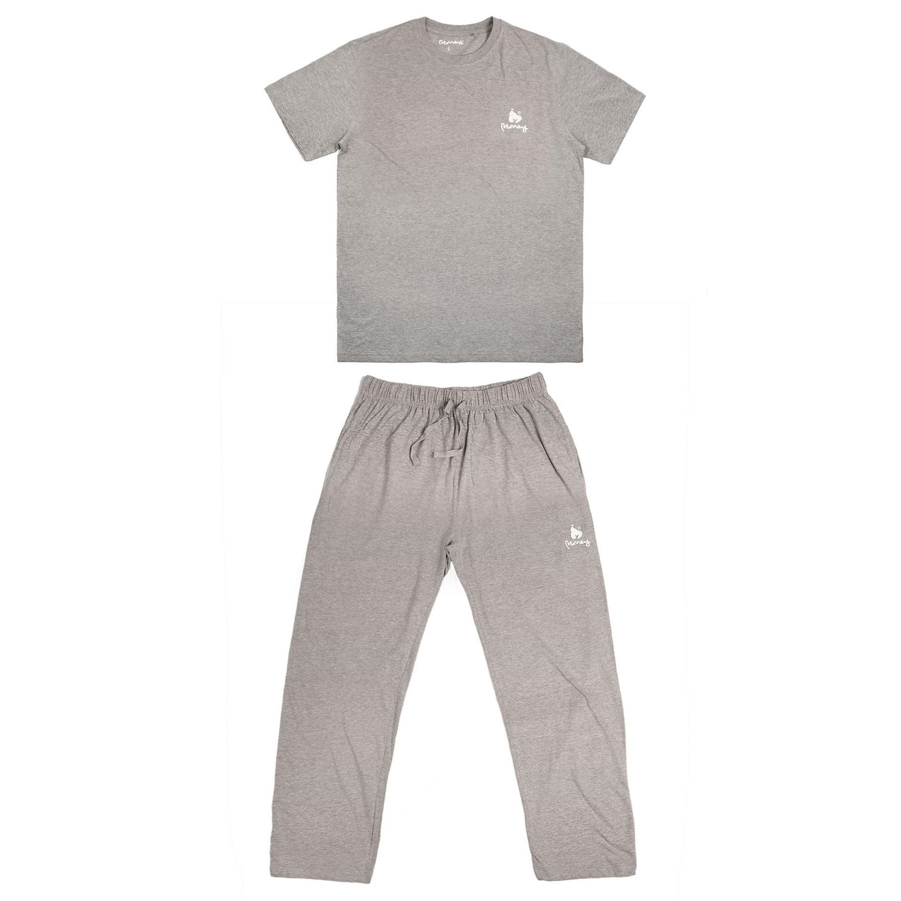 Money Combo Logo Drawstring Long Lounge Twin Set