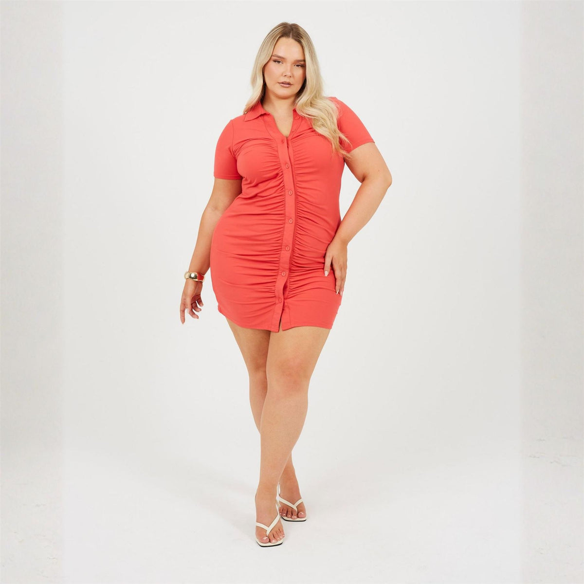 Brave Soul Womens Plus Size Jersey Short Sleeve Shirt Dress