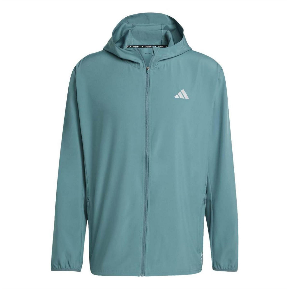 adidas Run It Full Zip Aeroready Hooded Long Sleeve Running Jacket