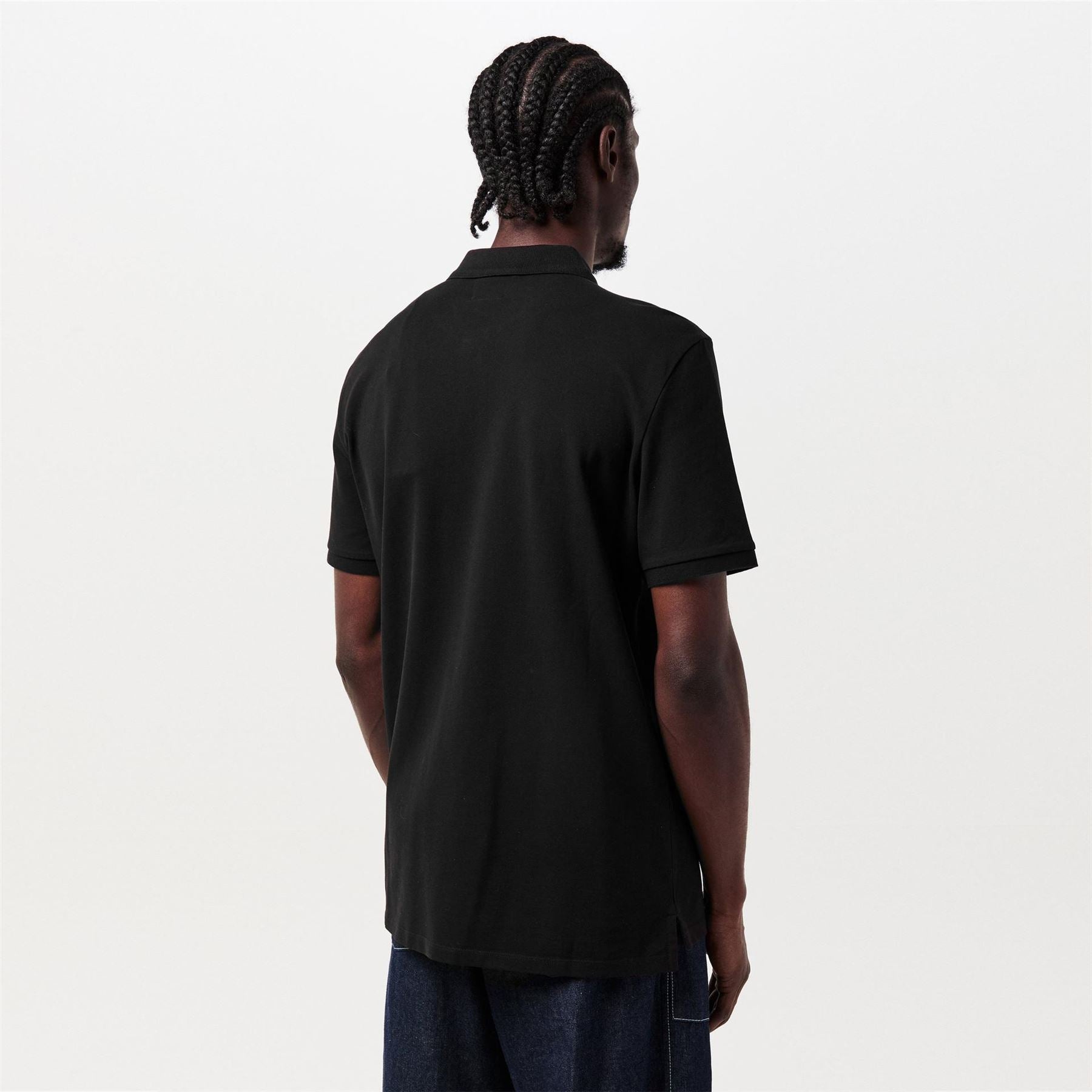 CP Company Logo Print Collared Neck Short Sleeve Polo Shirt