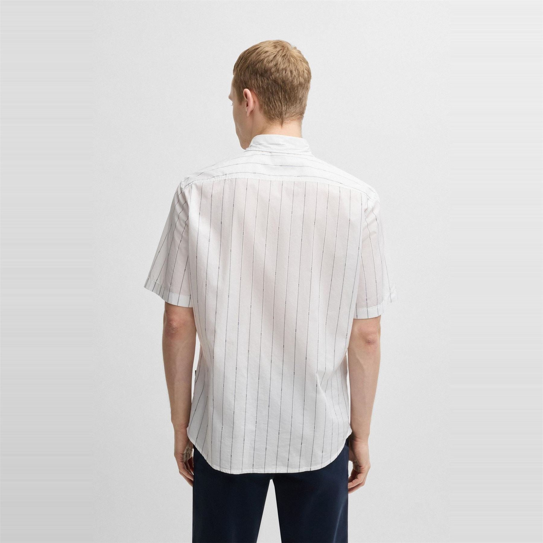 Boss Rash Stripe Short Sleeve Patterned Shirt