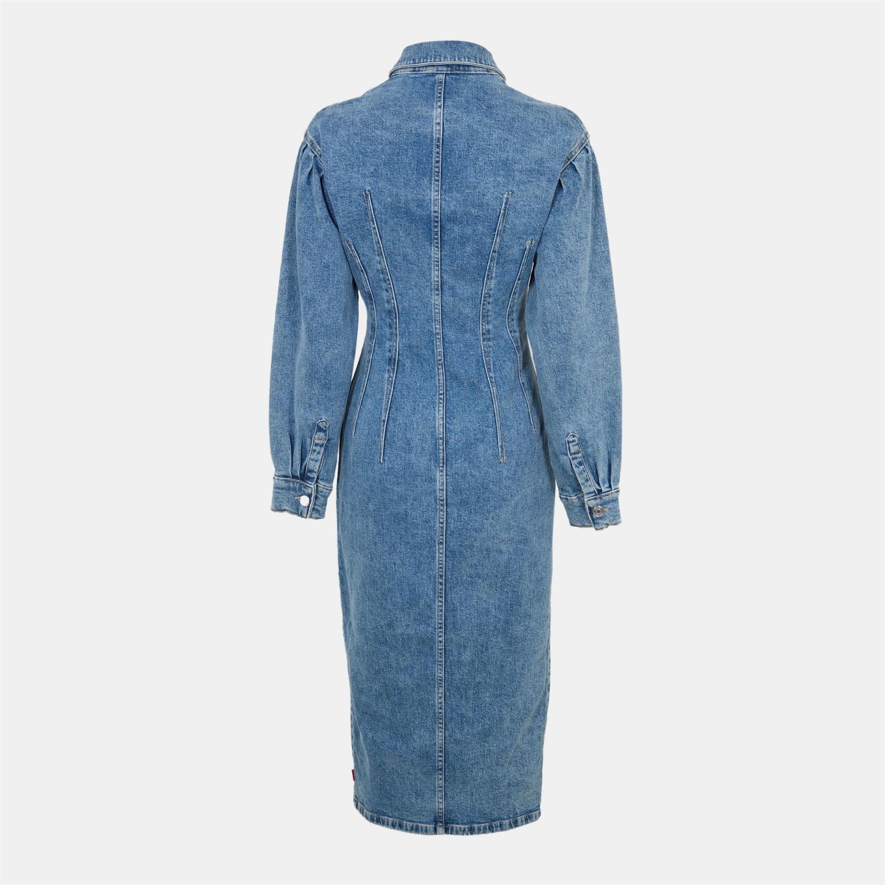 Hugo Gesina Long Sleeve Midi Shirt Dress