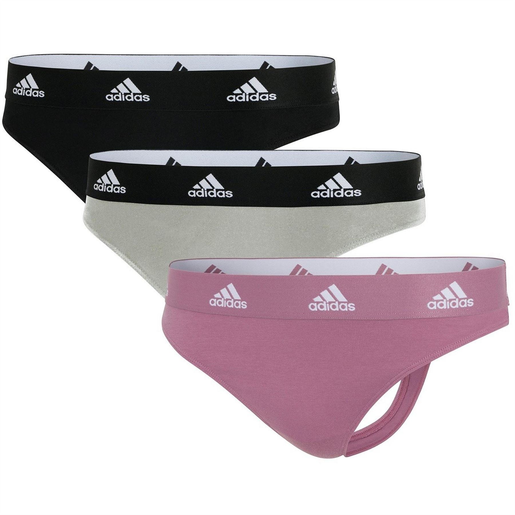 adidas 3 Pack Plain Design Thong