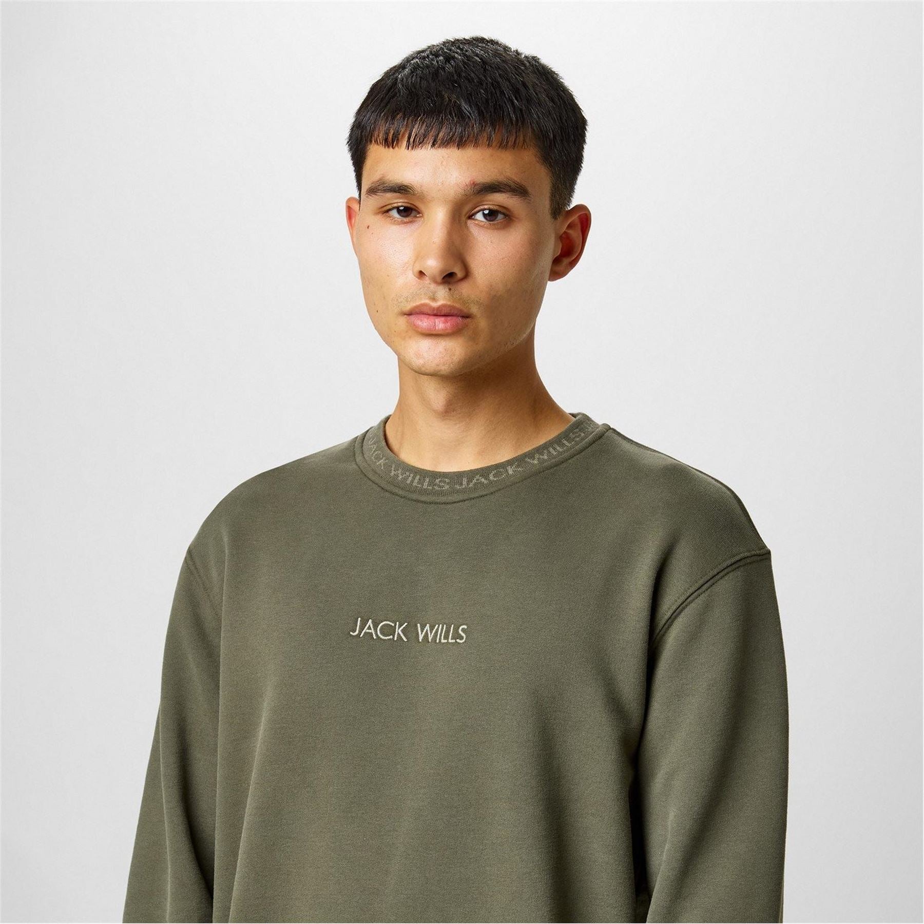 Jack Wills Mens Jacquard Crew Sweatshirt