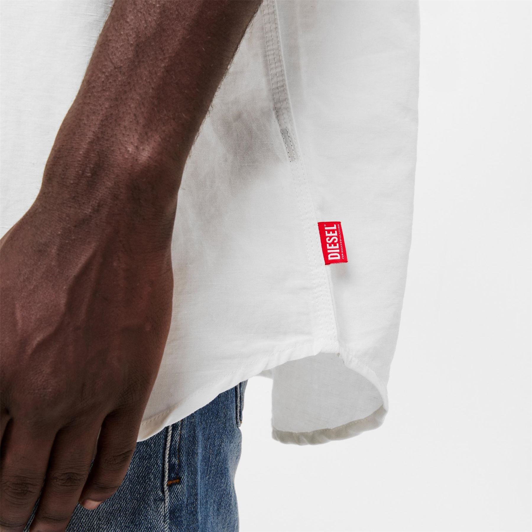 Diesel Relaxed Fit Sleeveless Collared Shirt