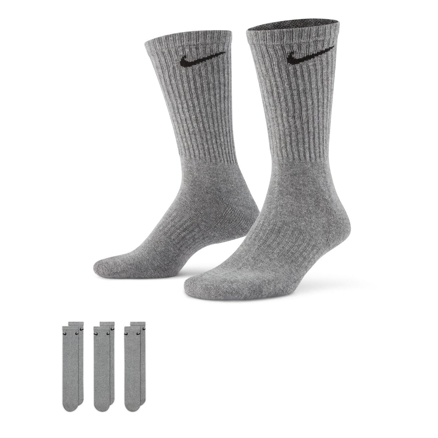 Nike Everyday 3 Pack Cotton Cushioned Crew Socks Unisex