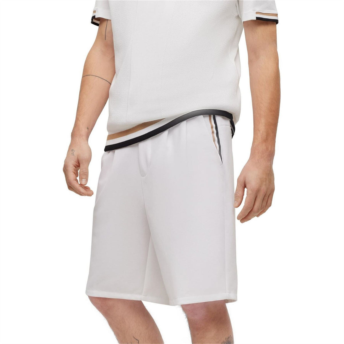 Boss Solid Patterned Hammer Chino Shorts