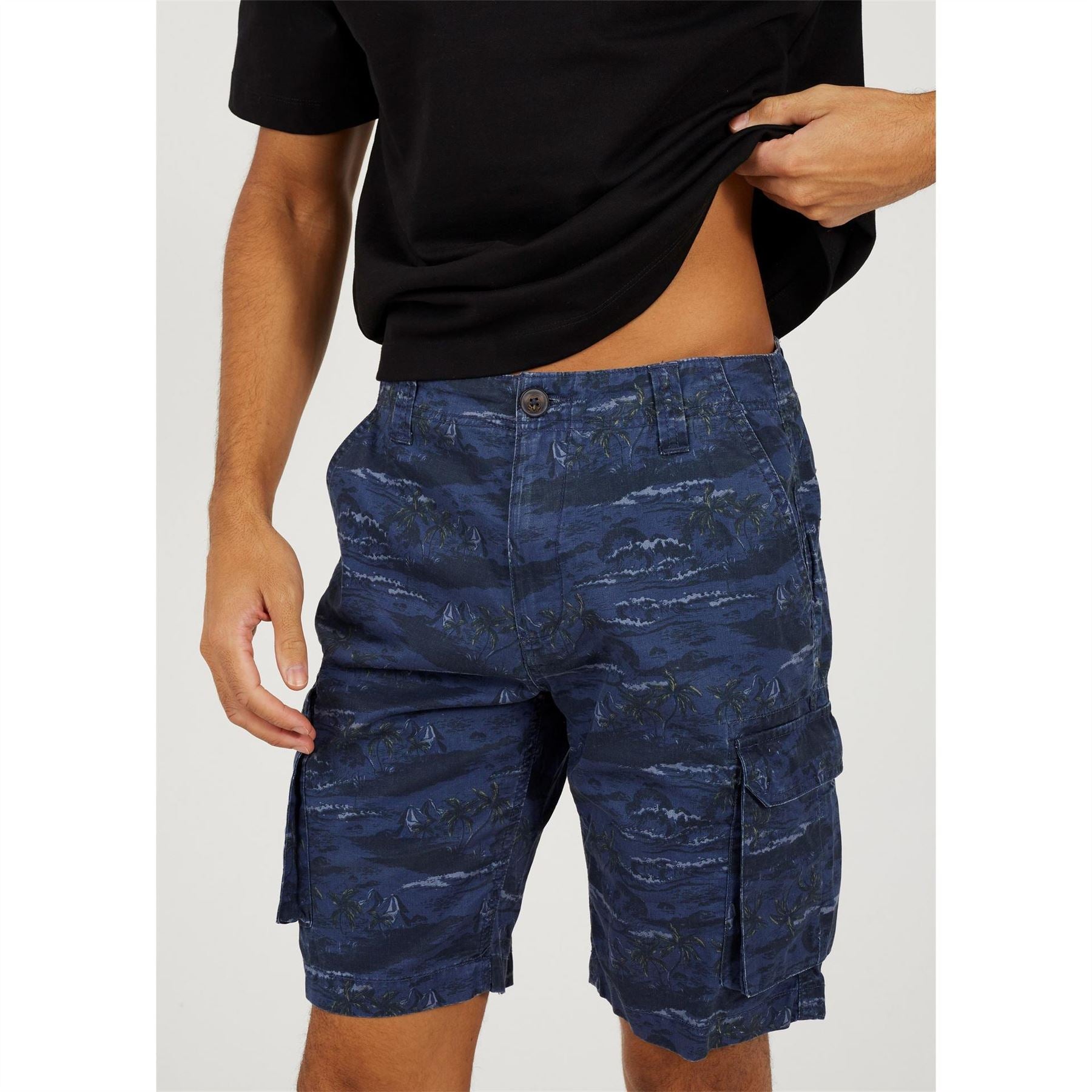 Brave Soul Palm Tree Print Shorts