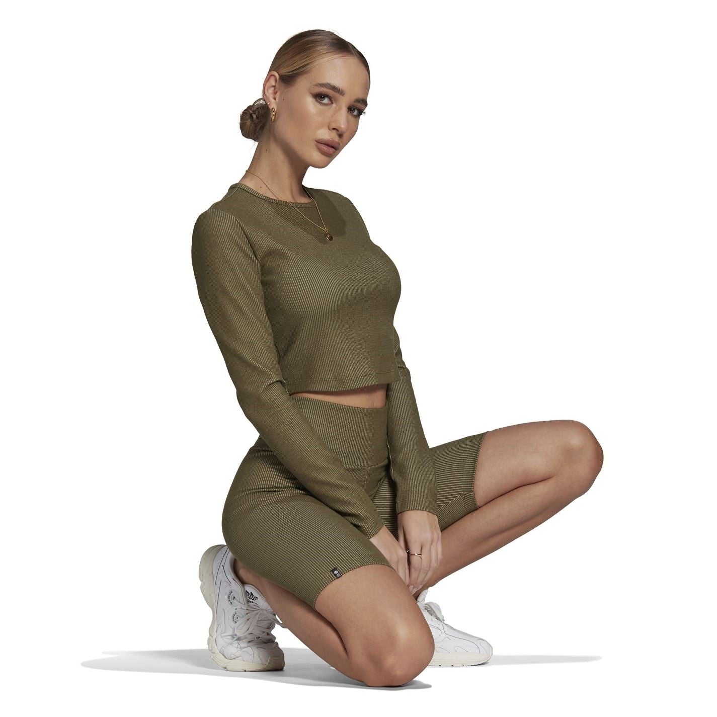 adidas Originals Cropped Long Sleeve Slim Fit Sweater