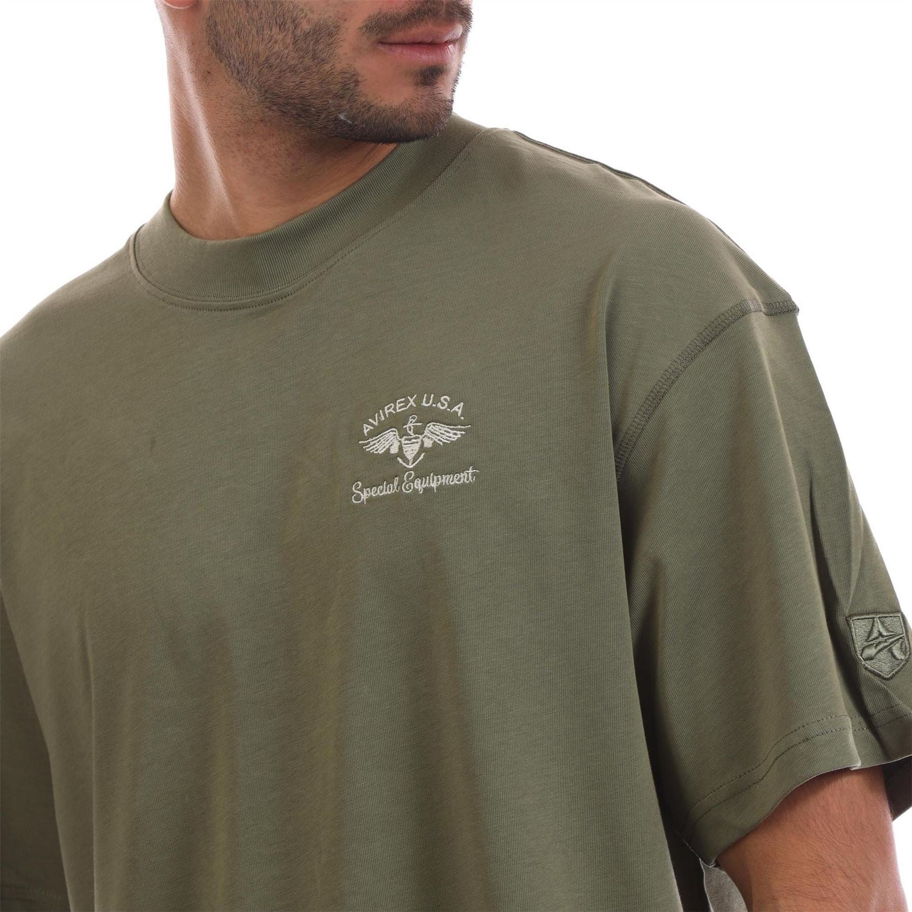 Avirex Crotona Oversize Fit Crew Neck Short Sleeve T-Shirt