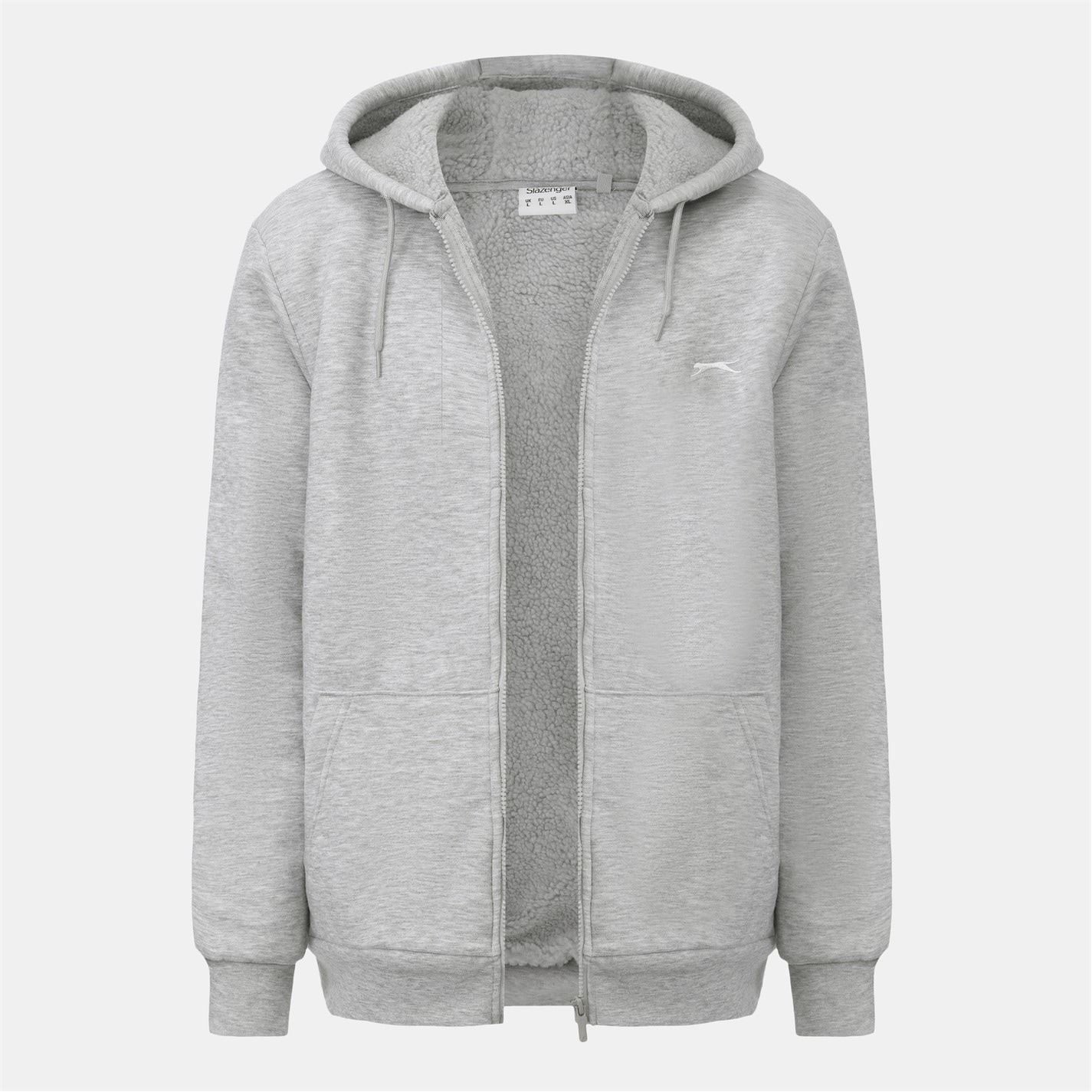 Slazenger Mens Borg Lined Fleece Hoodie