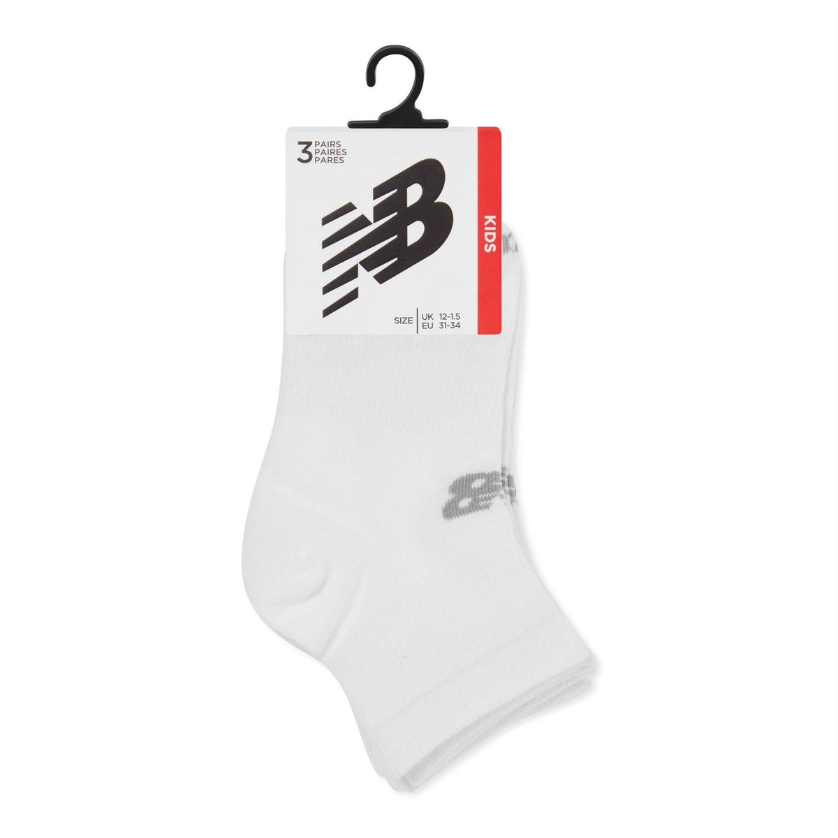 New Balance 3 Pack Ankle Socks Juniors