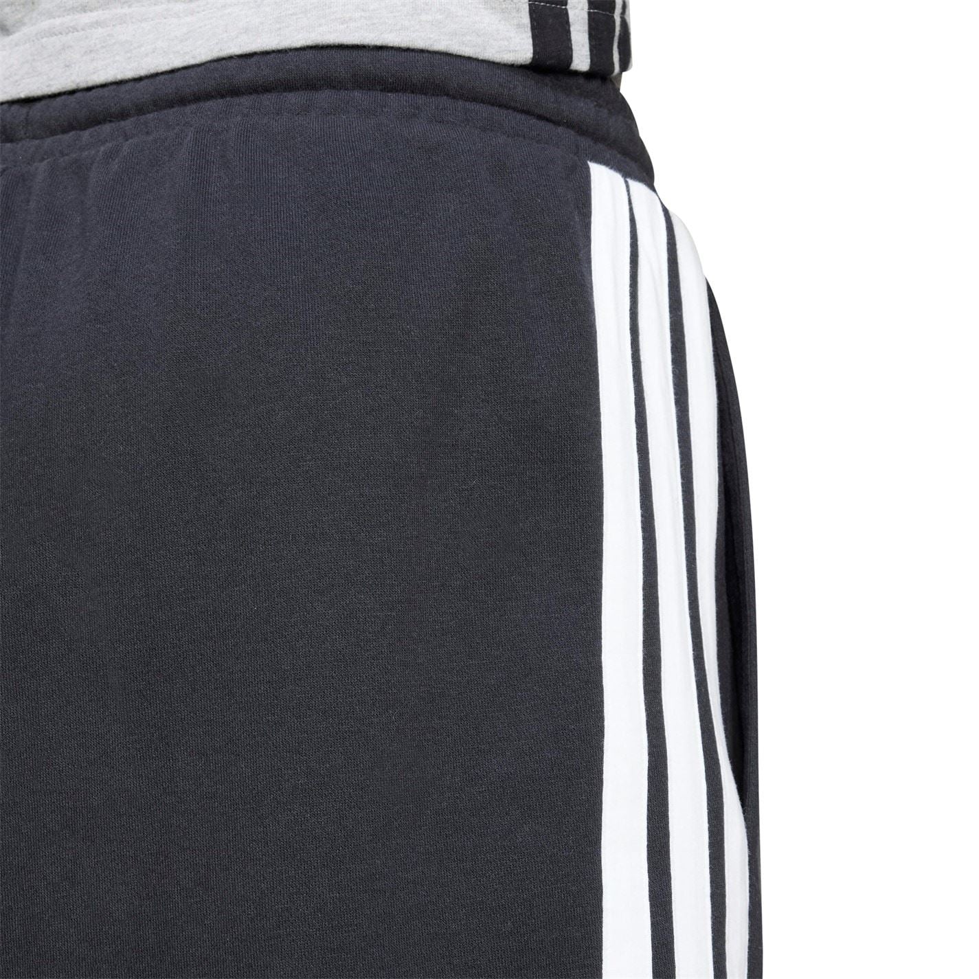 adidas Mens Essentials 3 Stripe Fleece Shorts