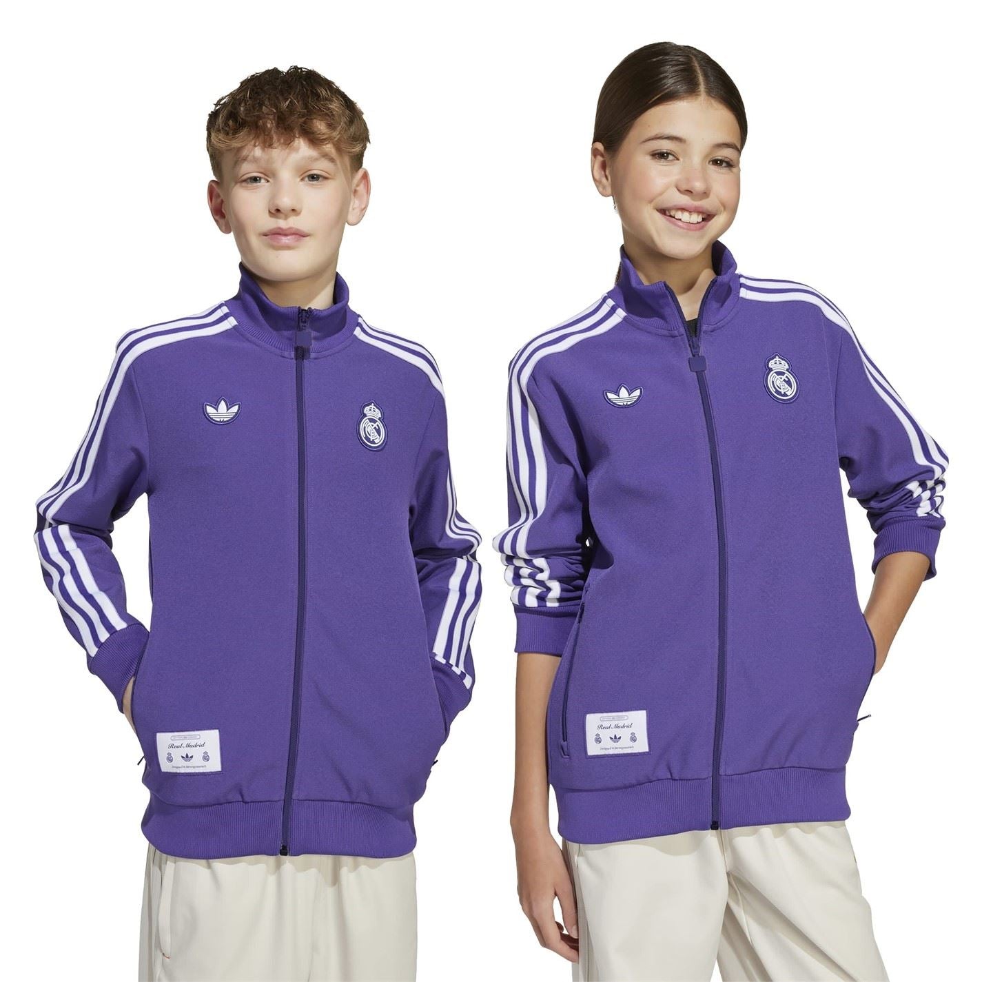 adidas Real Madrid Icon Tracksuit Top Juniors
