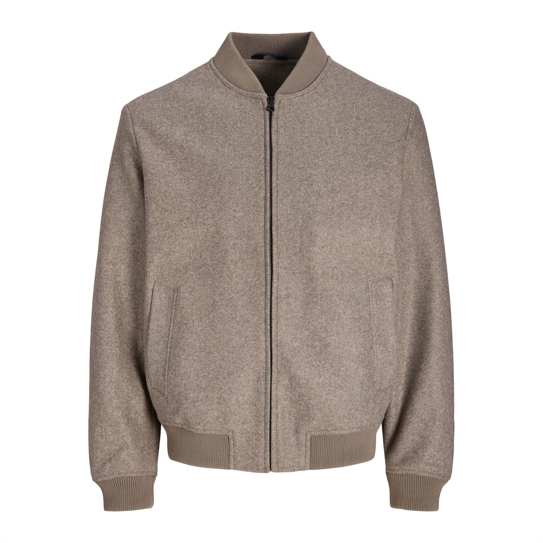 Jack and Jones James Solid Ribbed Cuff Bomber Jacket